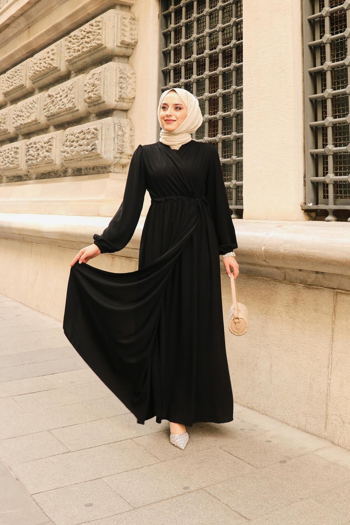Berel Moda لباس Gycik Abaya مشکی