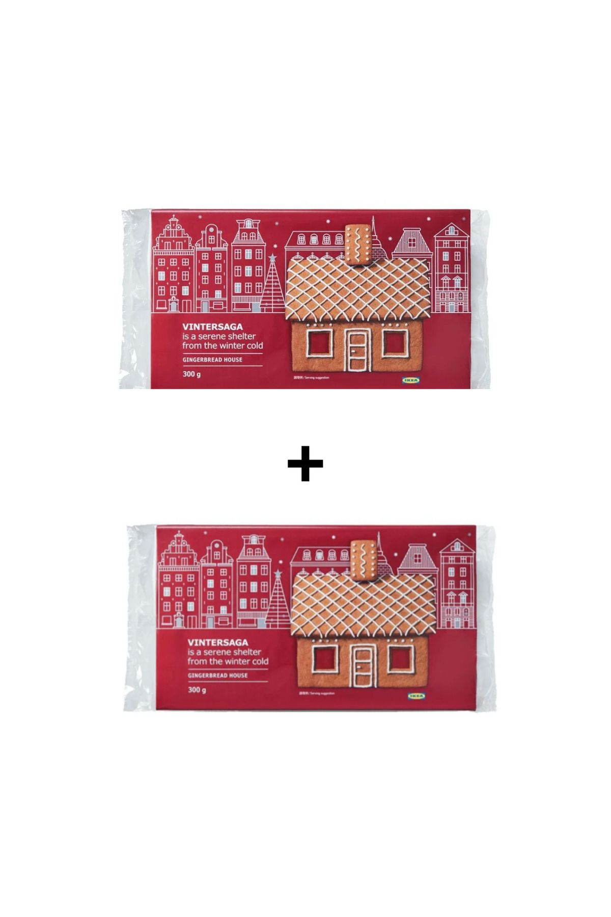 IKEA VINTERSAGA 2 adet zencefilli ev şekilli yılbaşı kurabiye, gingerbread house