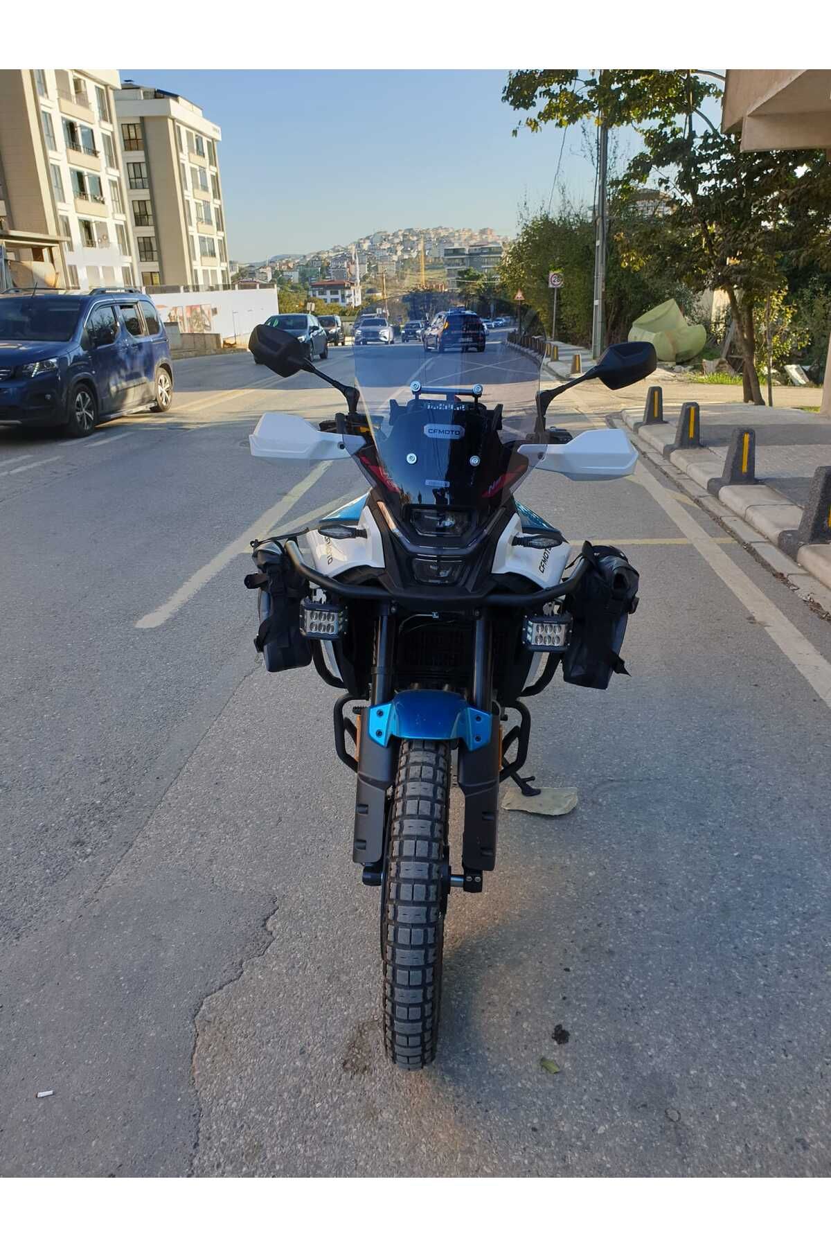 CF MOTO 450 MT Siperlik Ön Cam 2025 Model 55cm Füme Renkli 4mm UZUN CAM