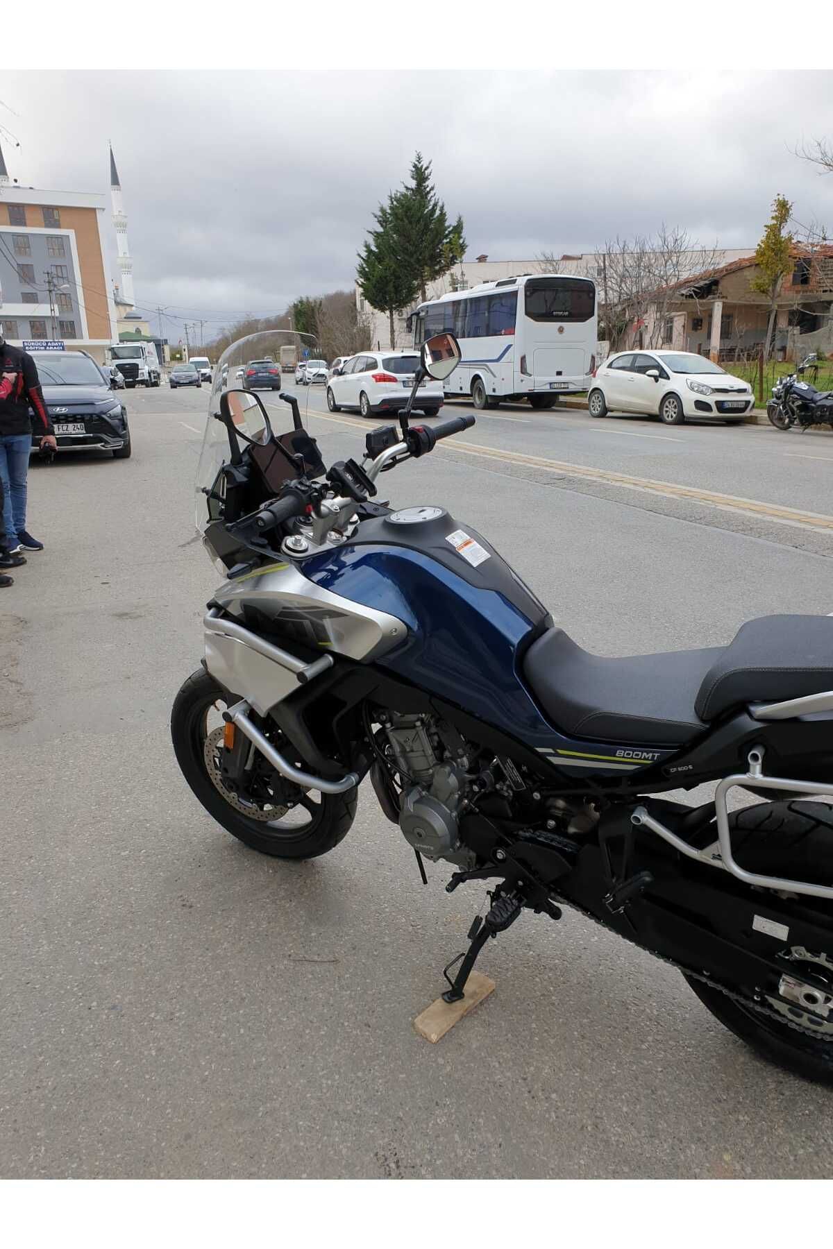 CF MOTO 800 MT Siperlik Ön Cam 2022-2025 Model 57cm Şeffaf Renkli 4mm UZUN CAM