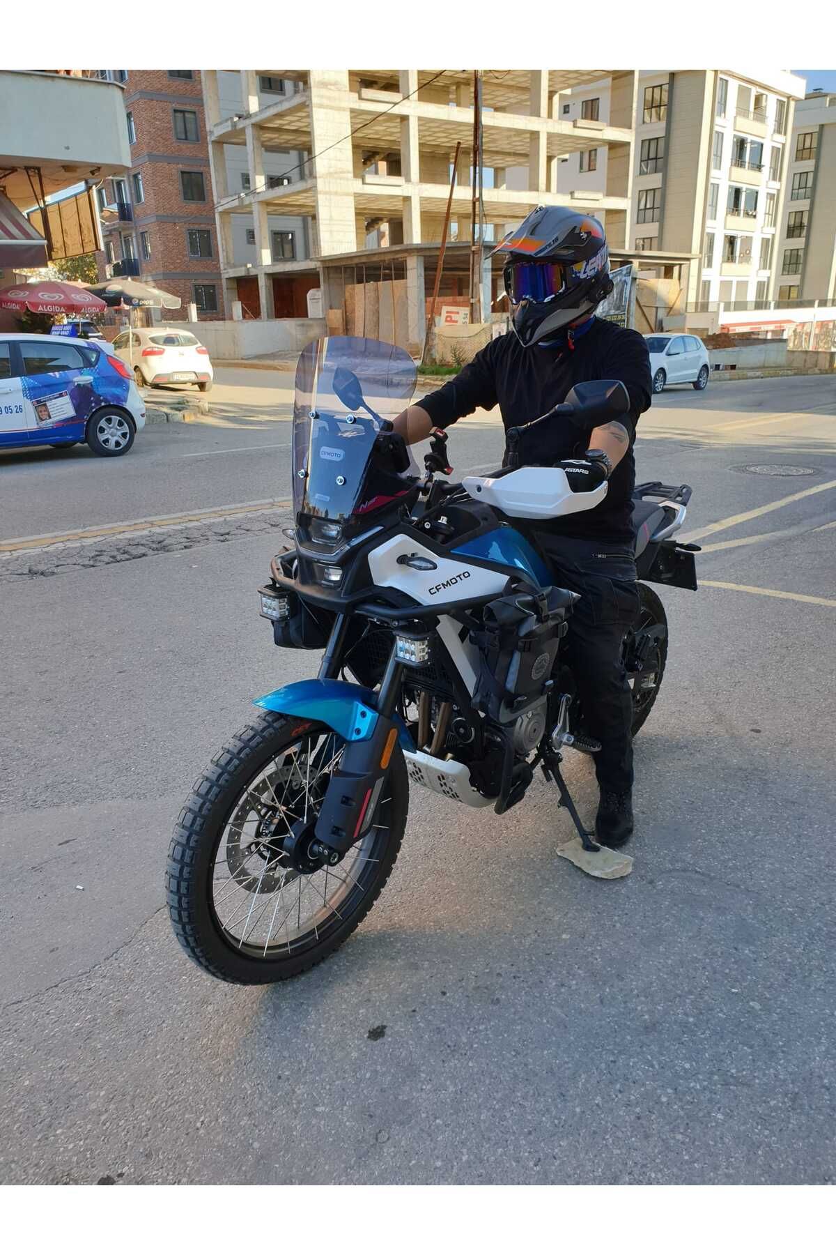 CF MOTO 450 MT Siperlik Ön Cam 2025 Model 55cm Füme Renkli 4mm UZUN CAM