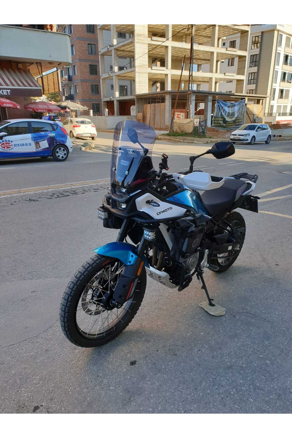 CF MOTO 450 MT Siperlik Ön Cam 2025 Model 55cm Füme Renkli 4mm UZUN CAM