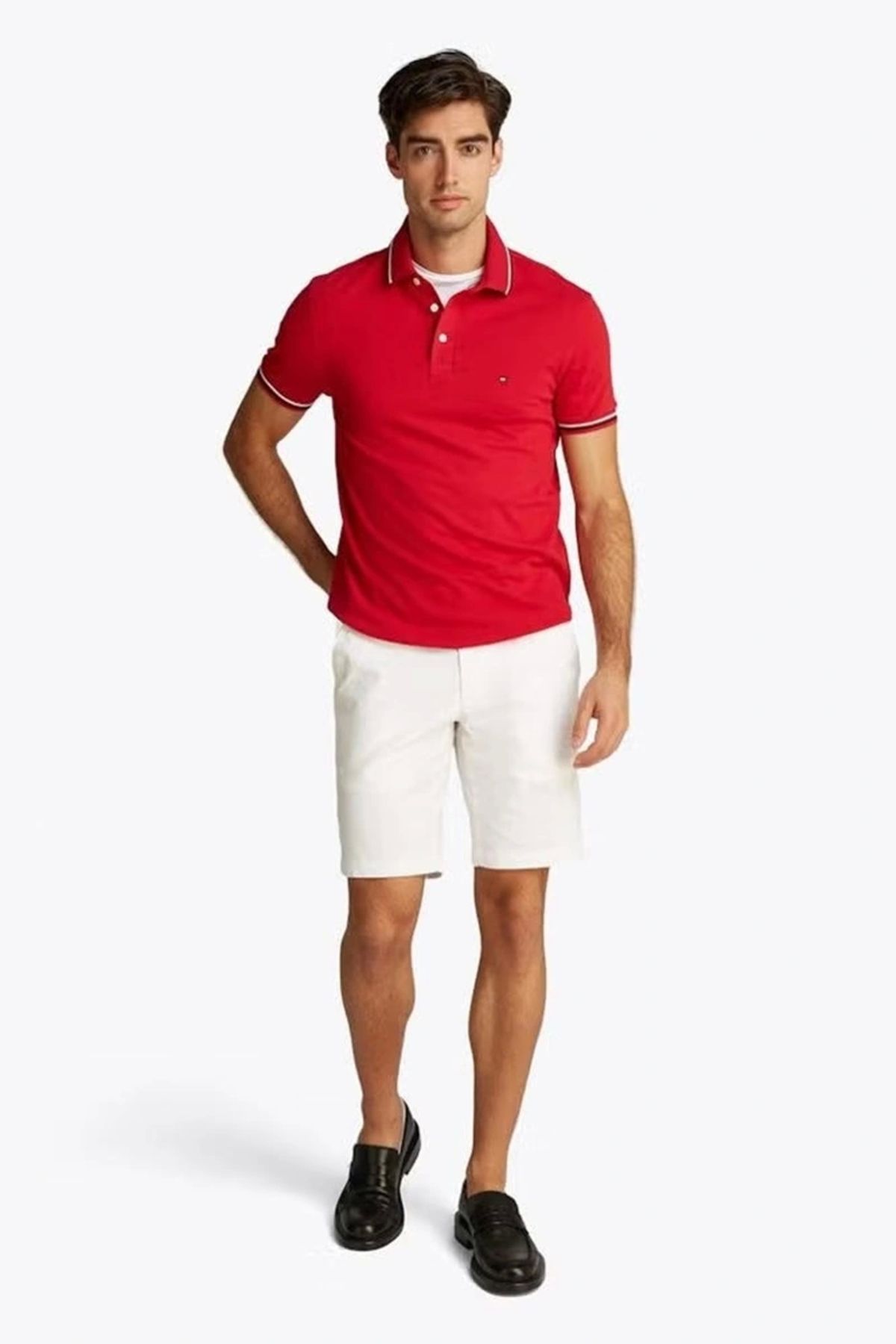 تیشرت مردانه یقه پولو قرمز Tommy Hilfiger