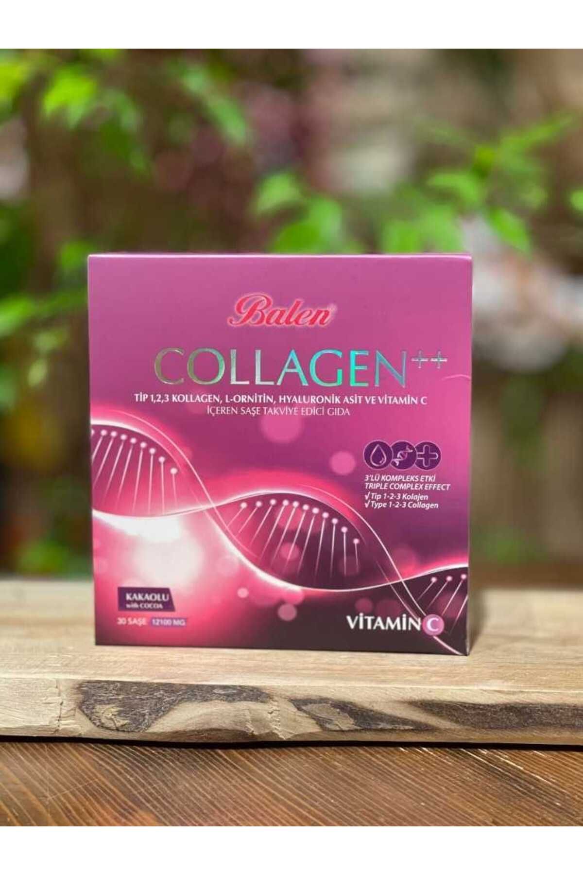 Balen Collagen Complex++ Tip 1, 2, 3 Kollajen, L-Ornitin, Hyal. Asit, Vitamin C Şase Kakaolu