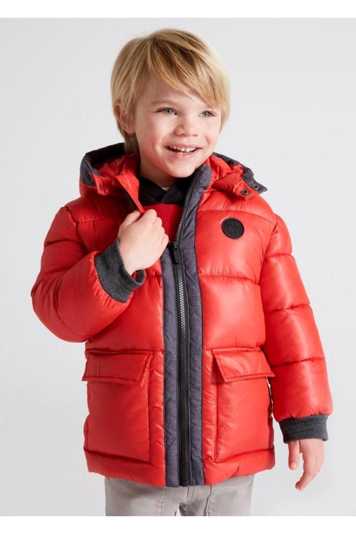 مایورال کاپشن پفی براق پسرانه با آستر پشمی