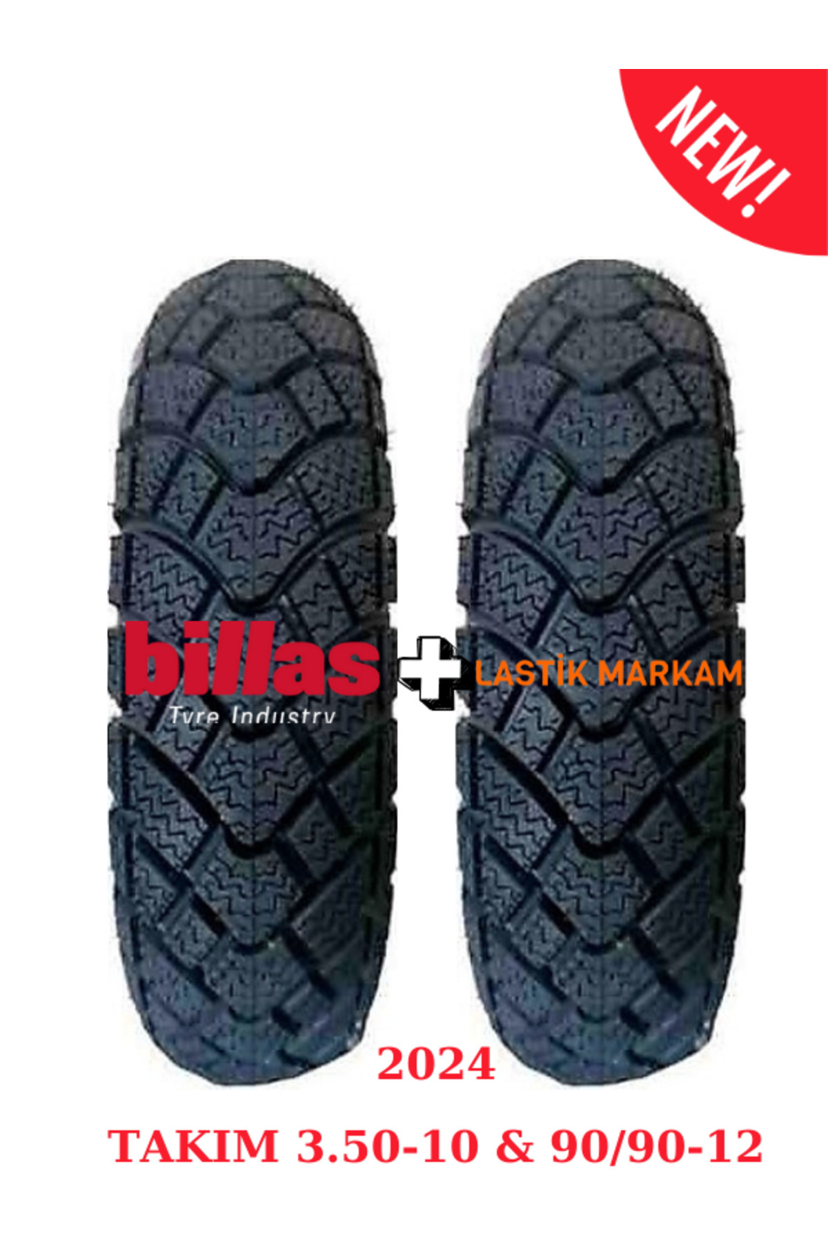 Billas TAKIM-YENİ- 3.50-10 / 90/90-12 BL200 TL WİNTER-KIŞLIK -2025-SUPAP HEDİYELİ