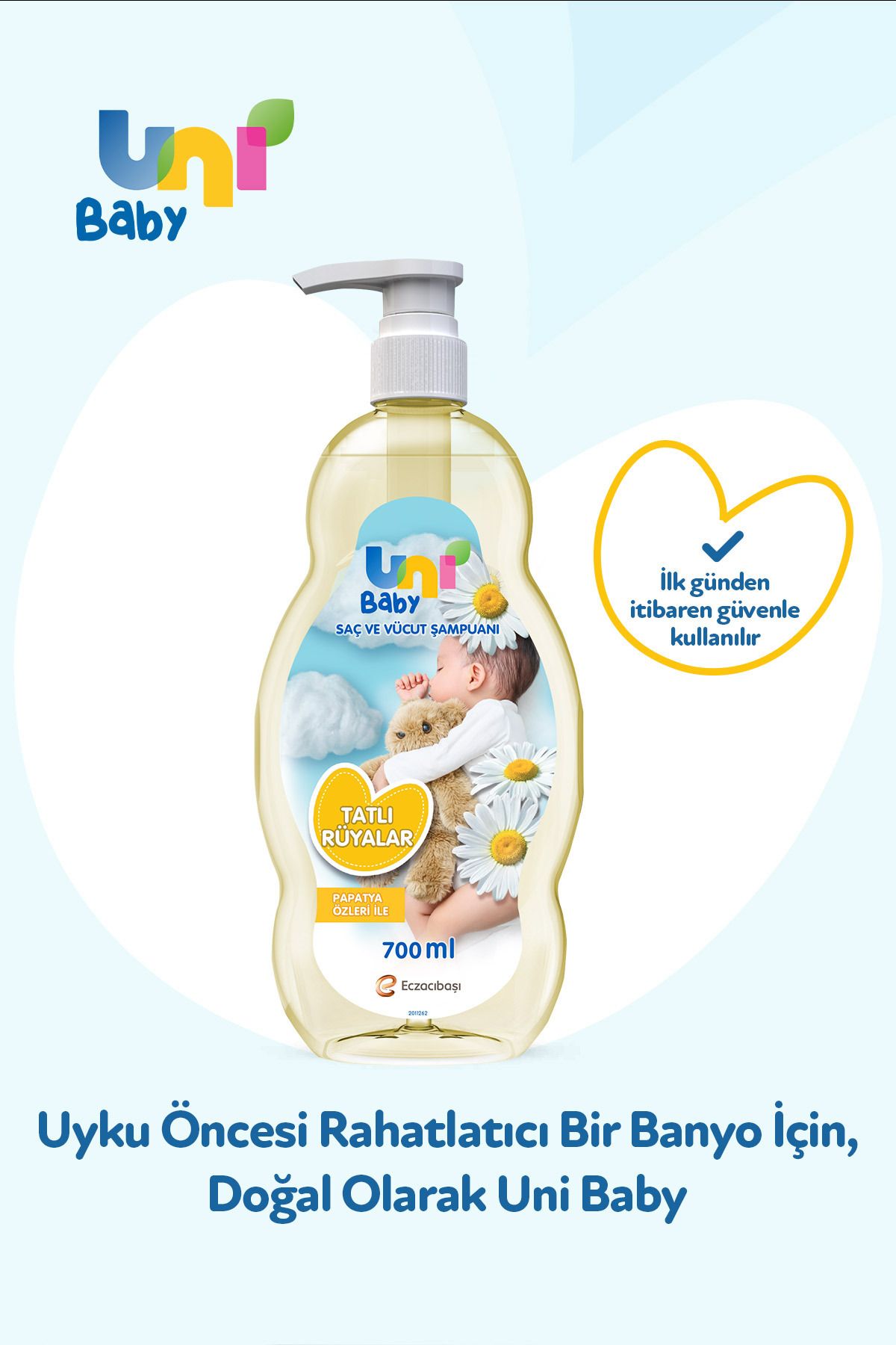 Uni Baby-Tatlı Rüyalar Şampuanı 700 ml X 3 Adet 3