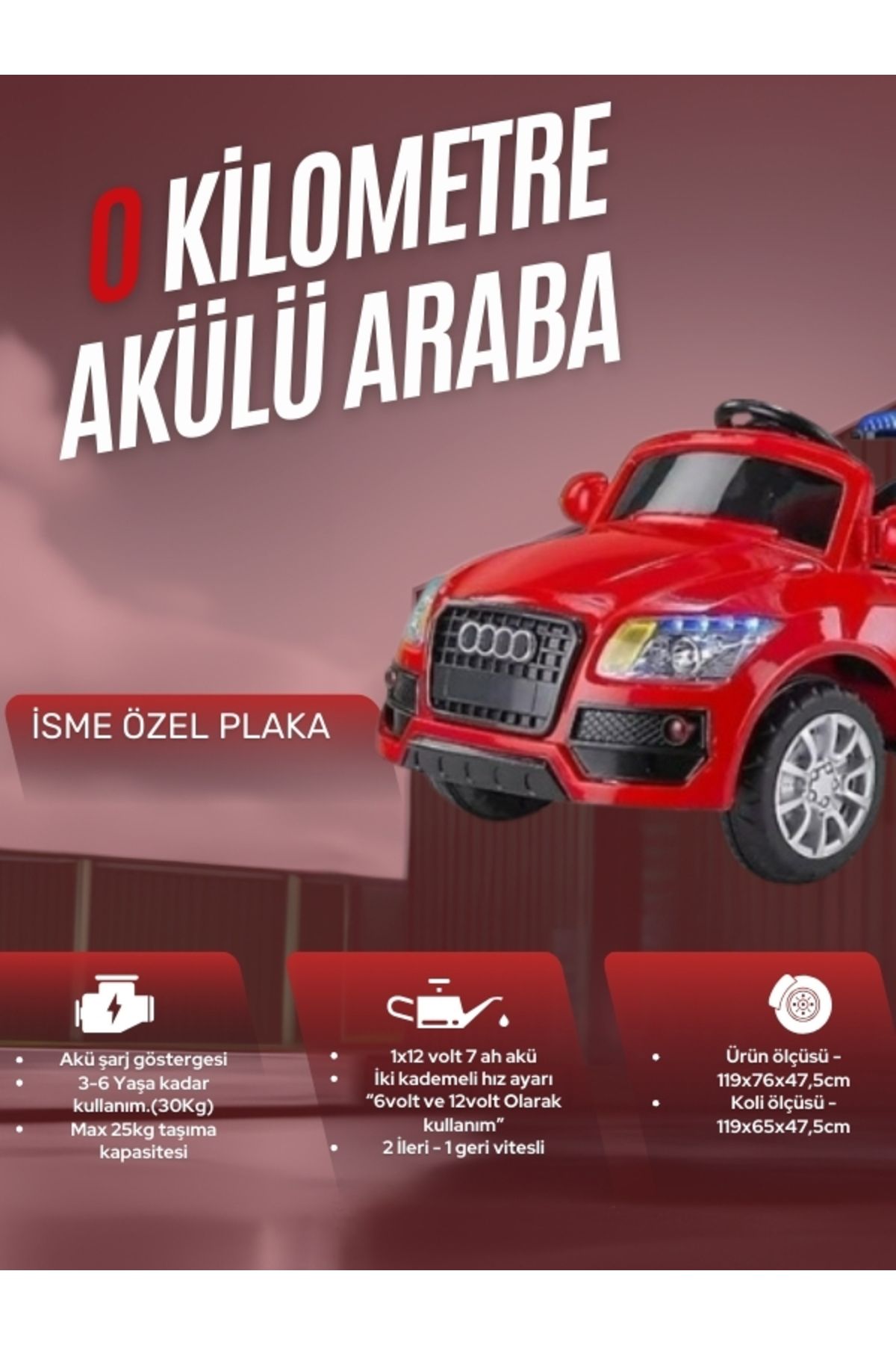 moda bebekler İSME ÖZEL PLAKA Audi Uzaktan Kumandalı 12v Akülü Araba E-drive