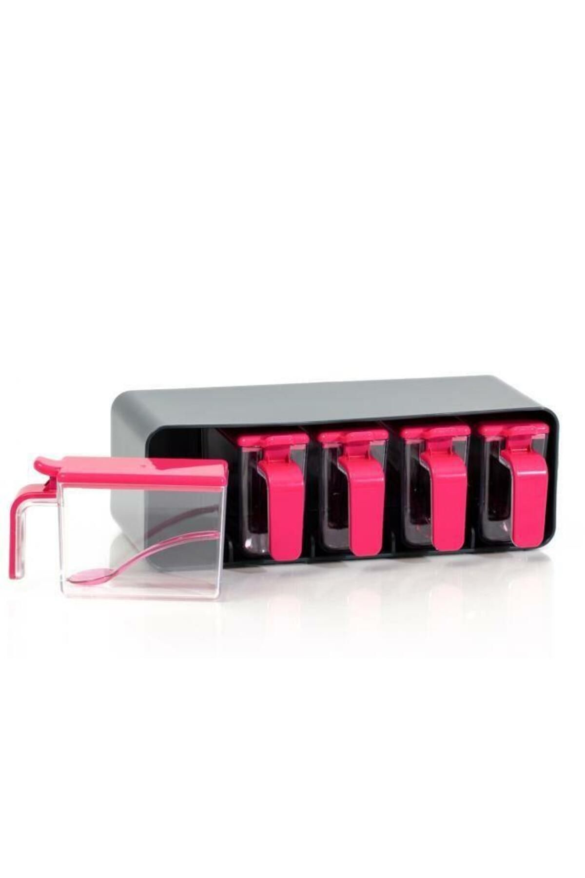 ظرف روغن صورتی 5x250 CC ادویه Set Fushia GRI Herevin