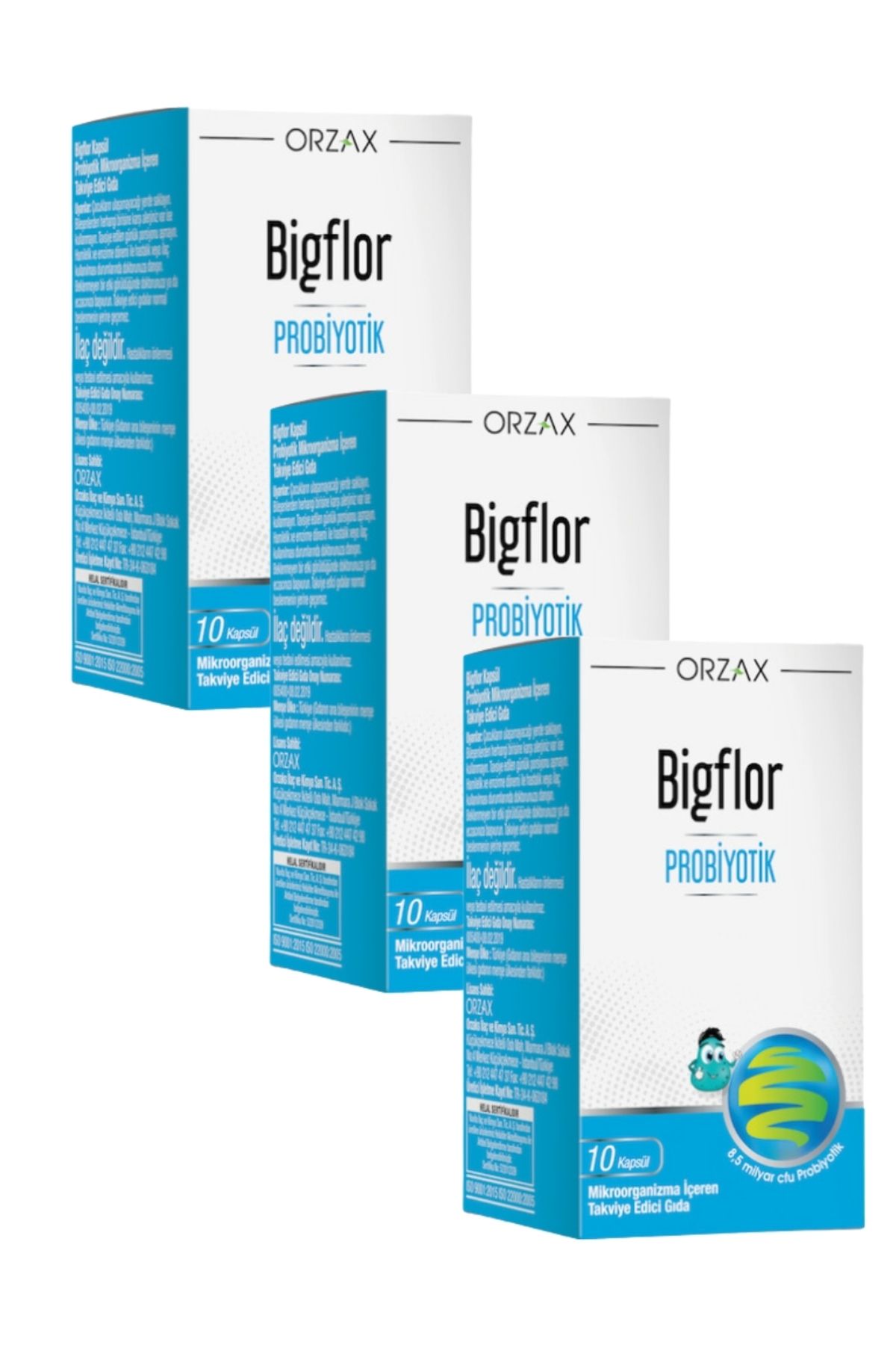 Orzax Bigflor Probiyotik 10 Kapsül X 3 Adet