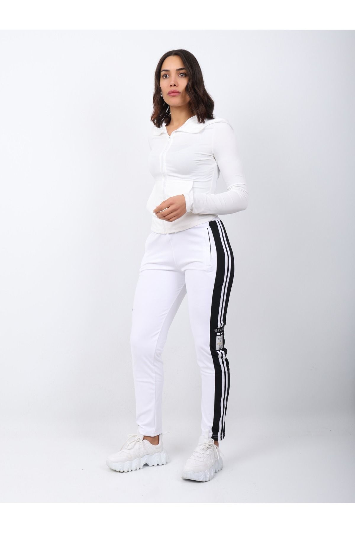 MERTEX-Diver Fabric Sweatpants with Fleto Pockets and Side Strips 3