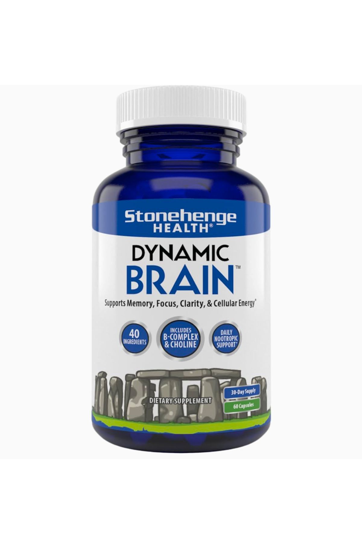 Stonehenge Health Dynamic Brain Supplement 60 Veggie Capsules vr78