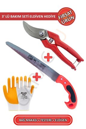 garaccu Meyve Dal Ağaç Bitki Budama Makası Ve Dal Budama Testeresi - Eldiven ...