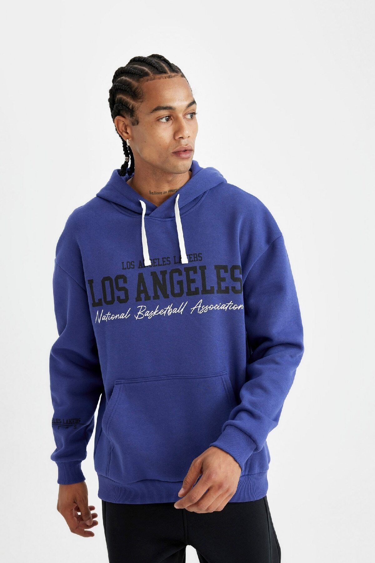 DeFacto-Oversize mikina Los Angeles Lakers Nba – Crew Neck, Wide Fit, Hrubá C9255Ax24Au 4