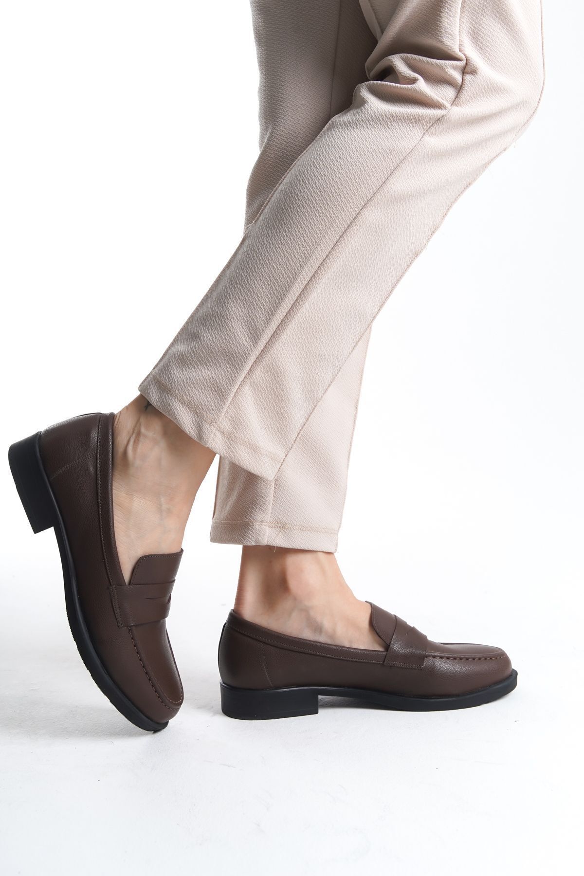 Diardi-Brown Low Heeled Women's Loafers - Casual 5