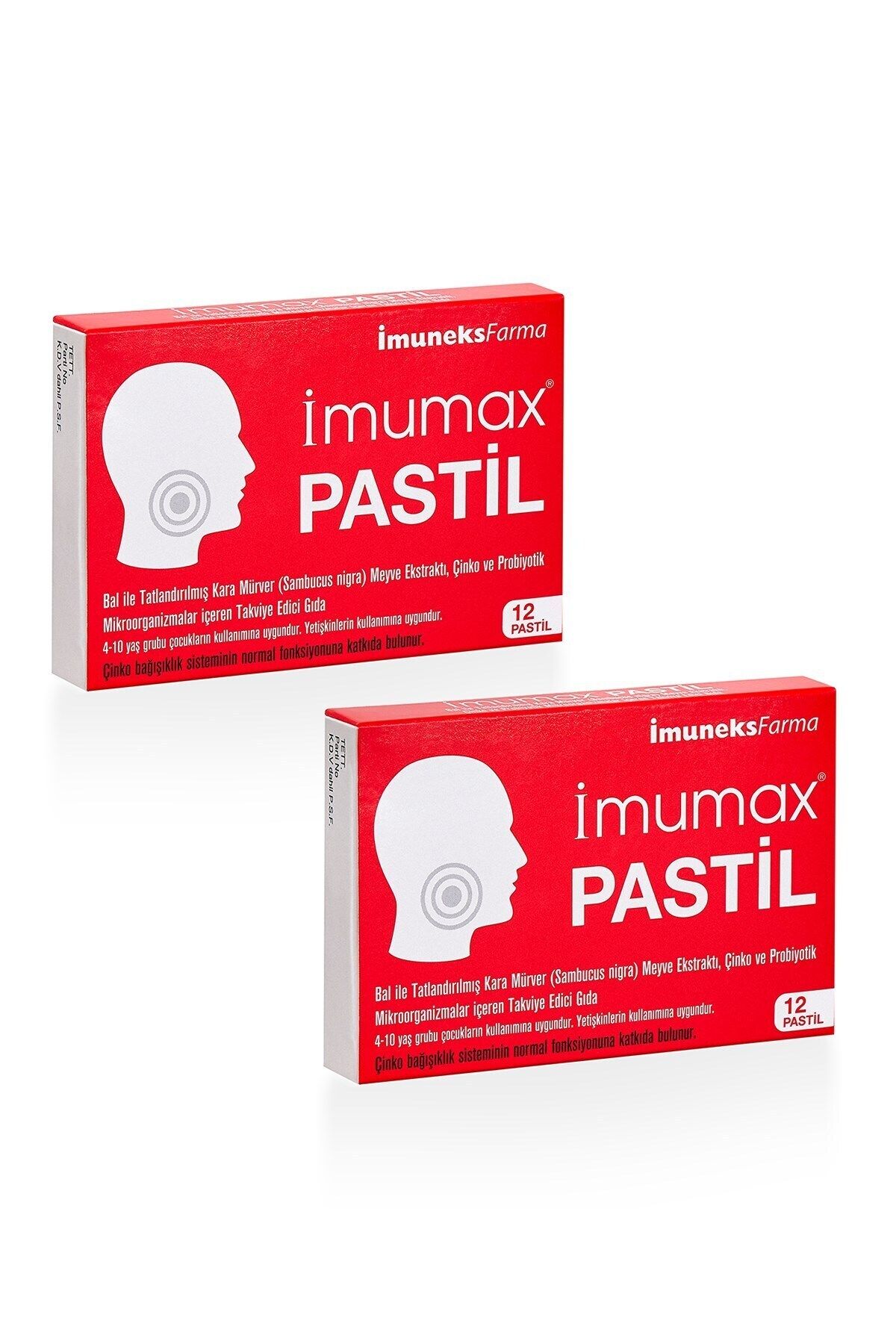 Imuneks Farma Imumax Pastil Ballı Kara Mürver Meyve Ekstraktı,çinko Ve Probiyotik 12 Pastil X 2 Adet