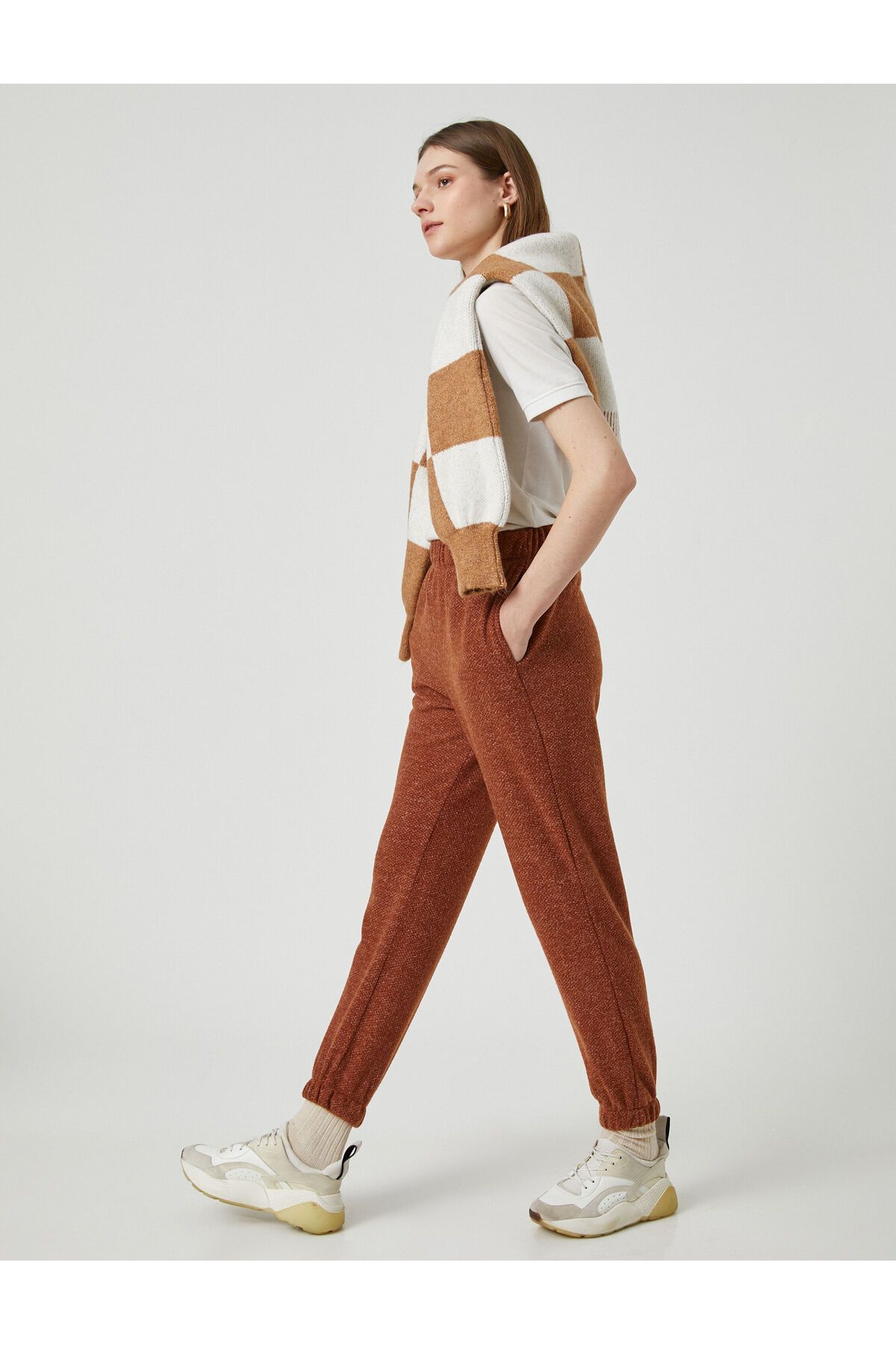 Koton-Jogger Sweatpants with Pocket Elastic Waist 2