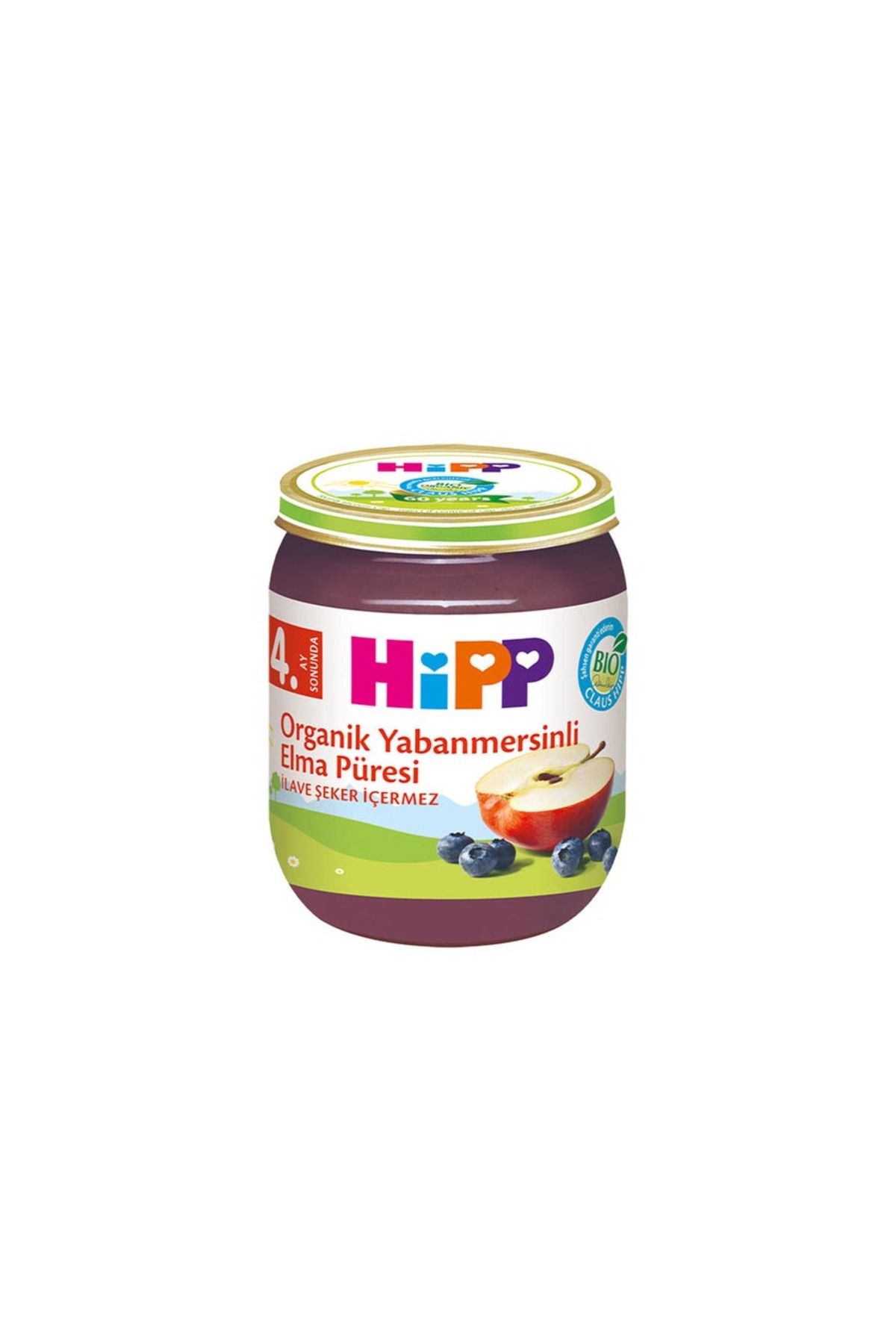 Hipp Organik x 6 Adet Yaban Mersinli Elma Püresi 125gr