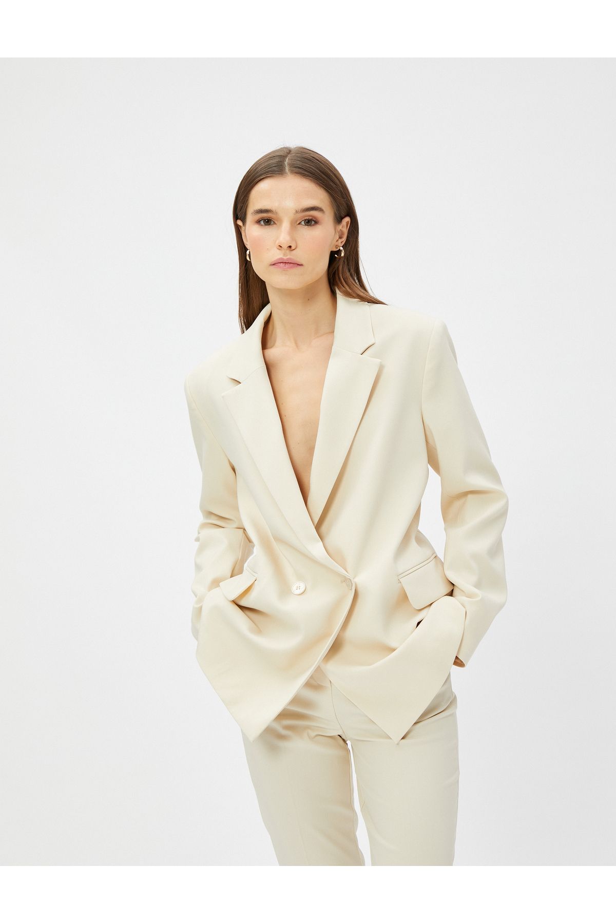 Koton-Oversize Blazer Jacket Double Breasted Buttoned 1