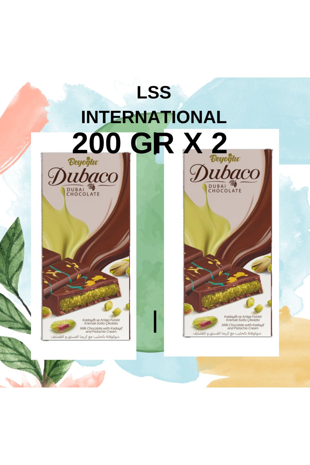 LSS BOLCİ 200 GR DUBAİ ÇİKOLATASI X 2 ADET