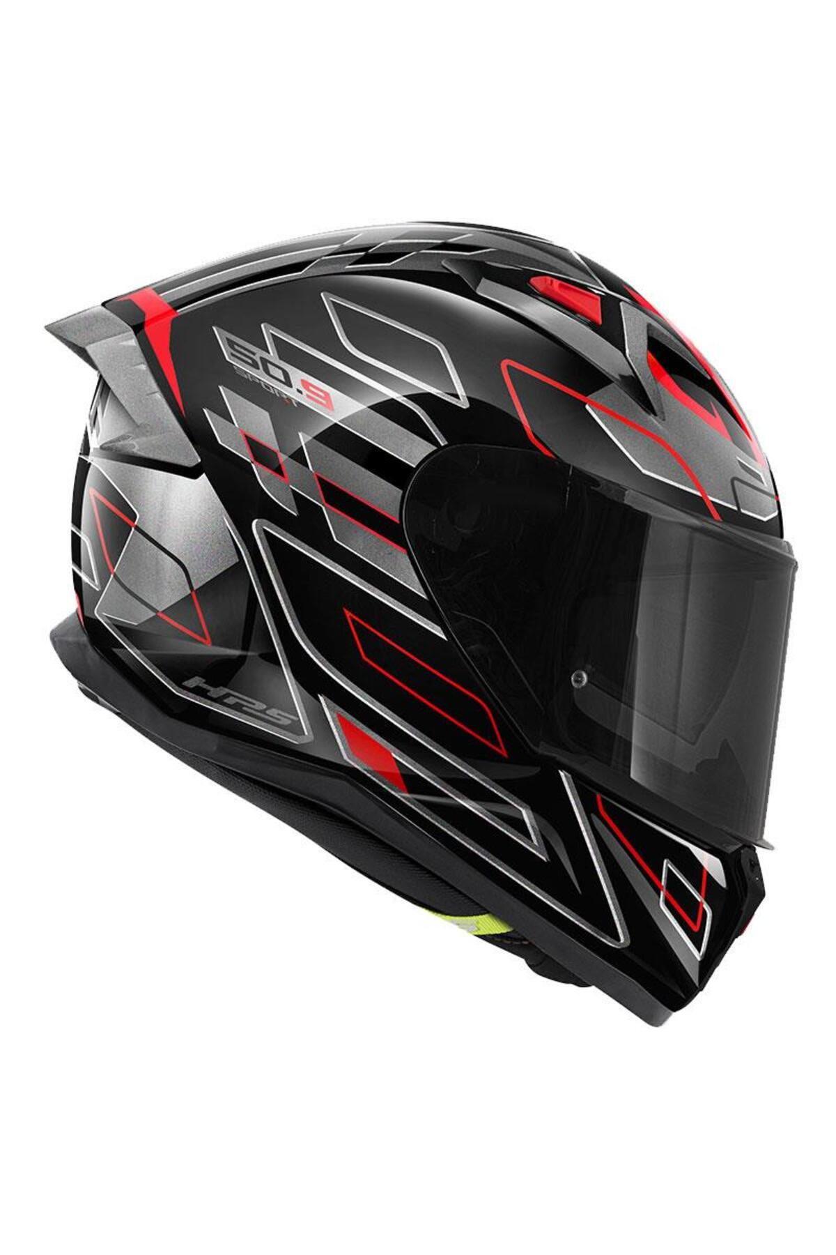 Givi-50.9 Assault Black-Titanium-Red Helmet 7