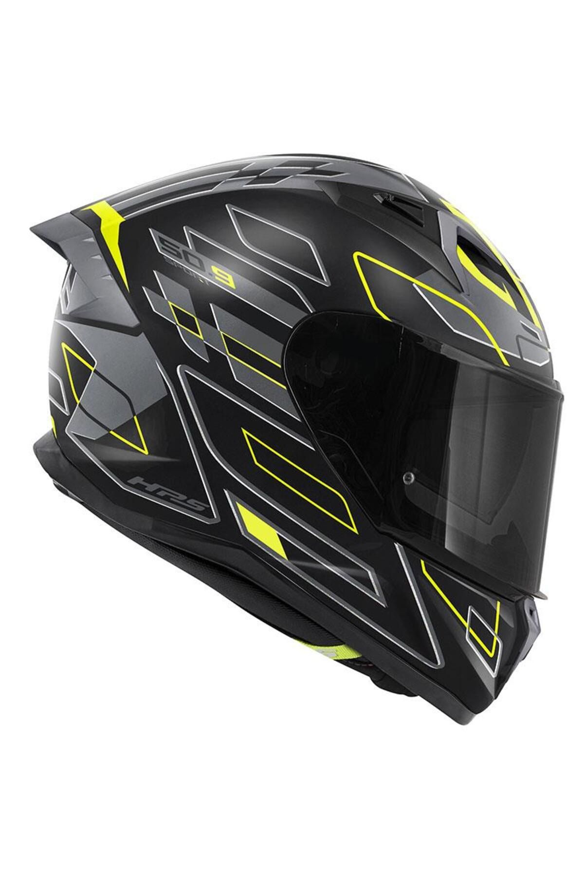 Givi-50.9 Assault Matte Black-Gray-Neon Yellow Helmet 6