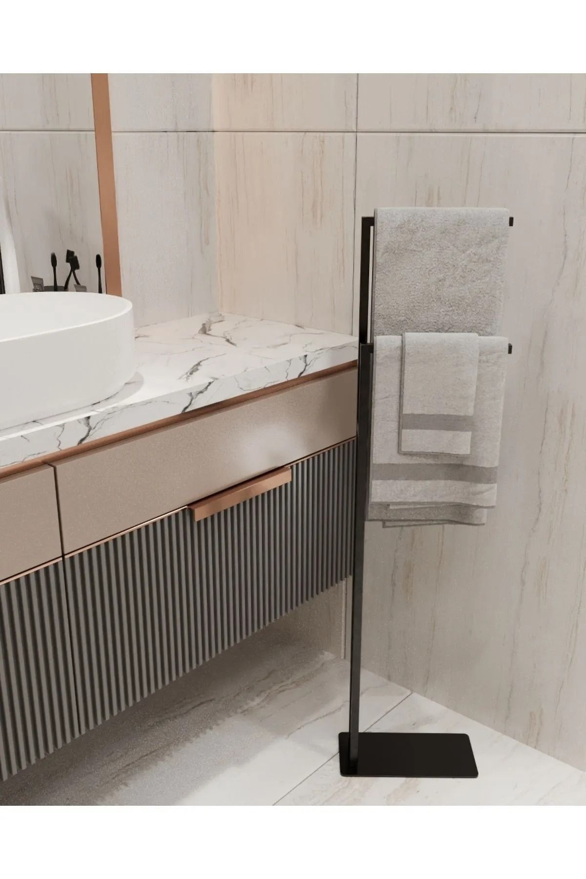 makro avs Kağıt Havluluk Kollu El Havluluğu Ev Banyo Düzenleyici Paslanmaz Devrilmez Yer Kaplamaz Şık Tasarım