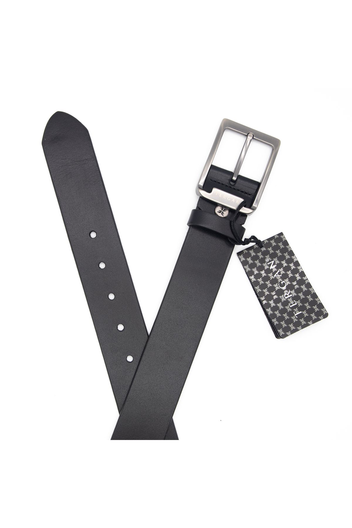 Tergan-Black Men's Leather Belt - 0360D62 5