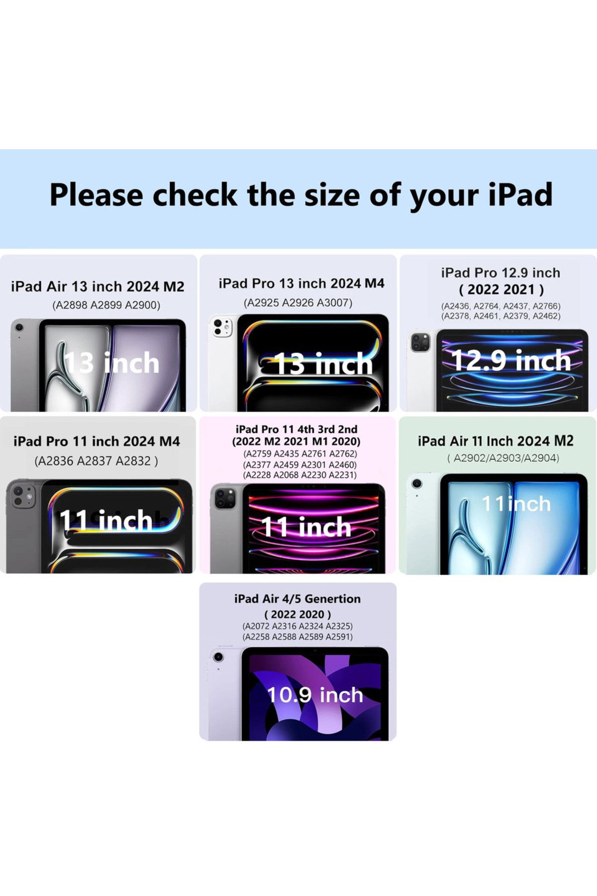 SZEGYCHX-720° Rotate Tablet Case for iPad Pro 13 M4 Cover for M2 Air 11 4th 3rd Magnetic Split Shell for A... 7