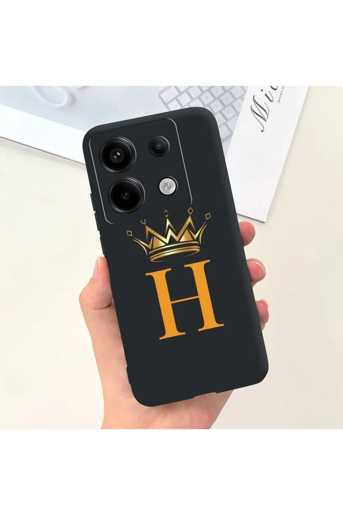 Rotaks Xiaomi Poco X6 Pro Uyumlu Kılıf Silikon Esnek İsme Özel Baskılı Harf