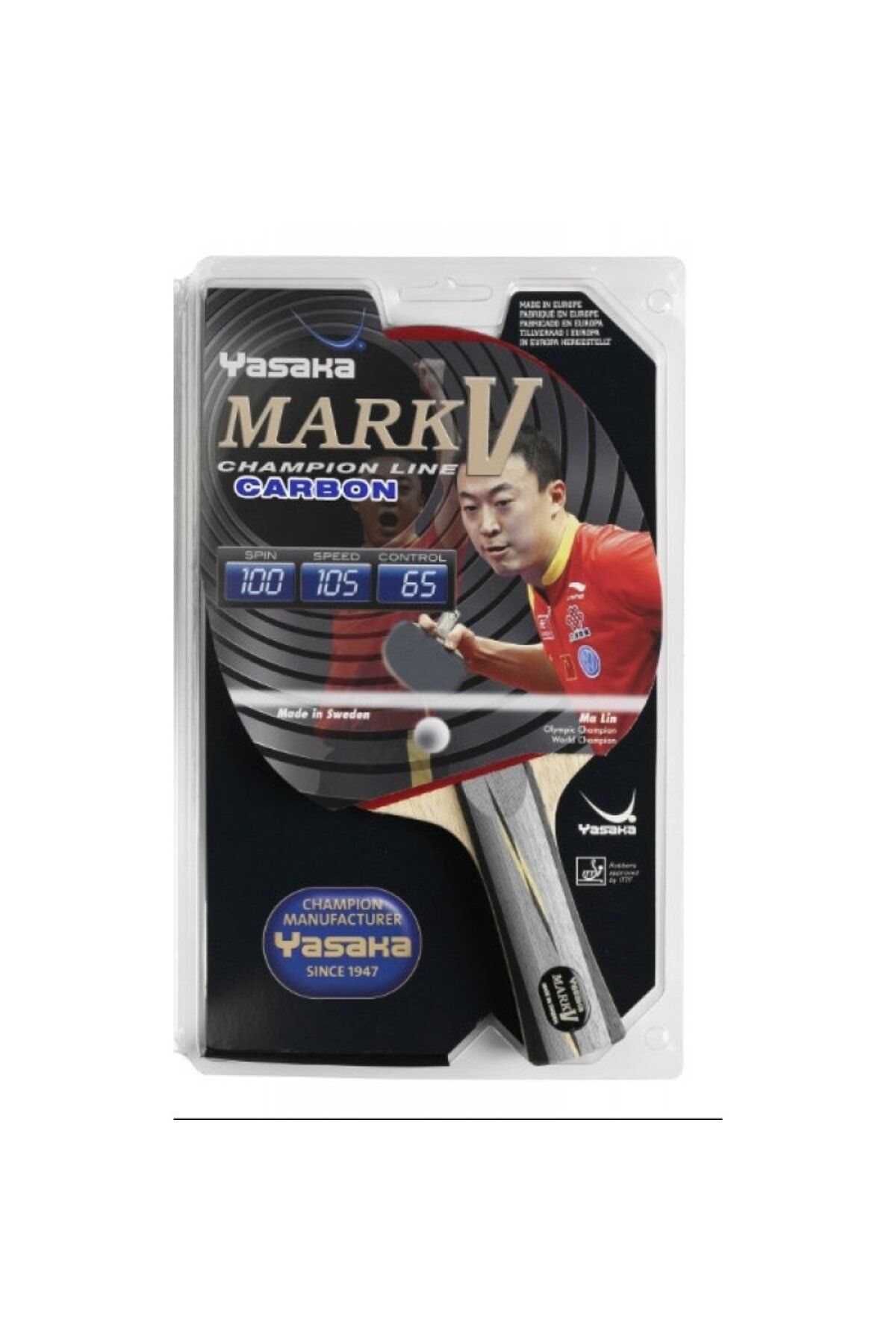 YASAKA-مضرب تنس طاولة معتمد من Mark V Carbon Ittf 8
