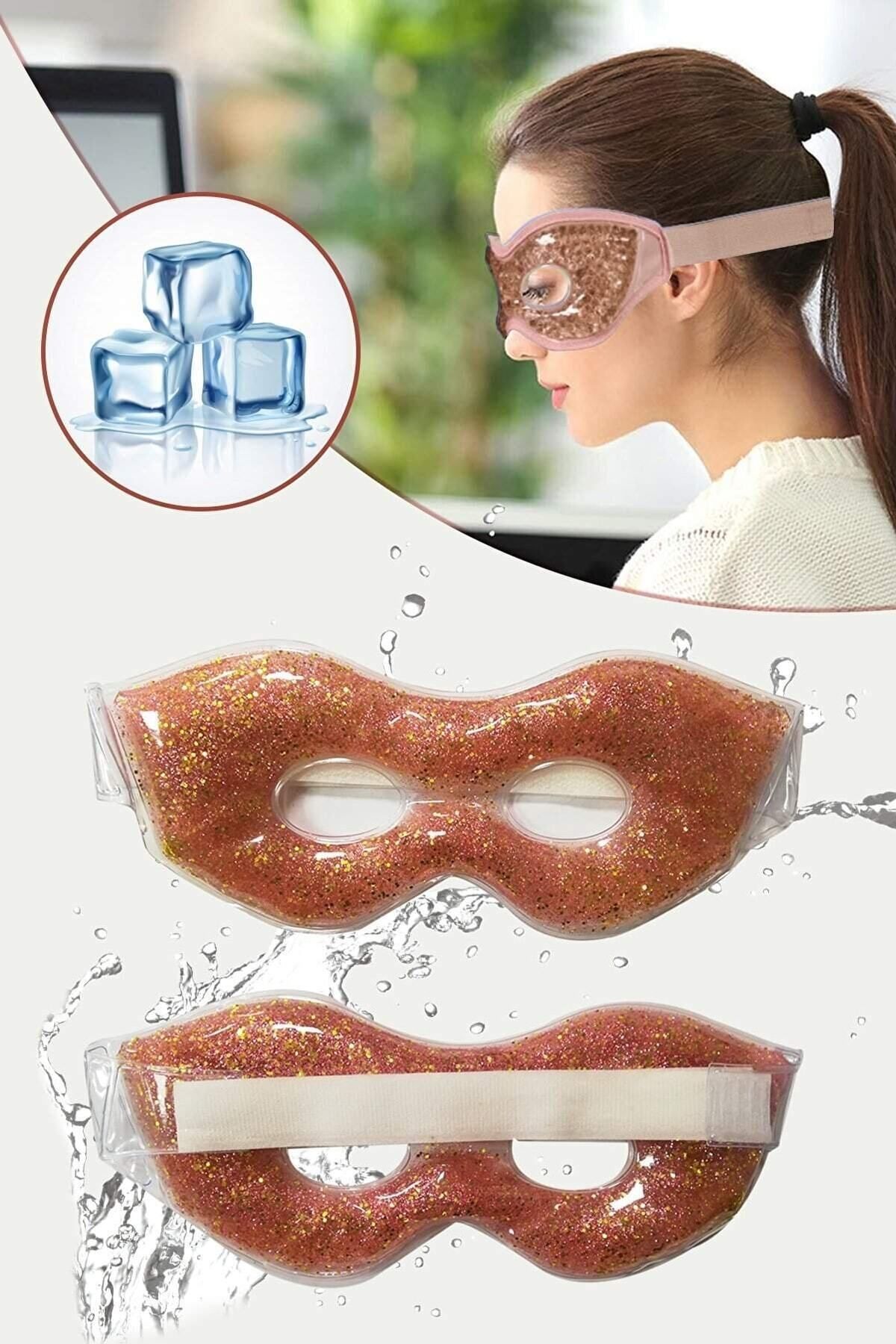 AboutThePerfect Simli Jel Göz Pedi, Buz Maskesi, Rahatlatıcı ve Soğutucu Göz Bakımı