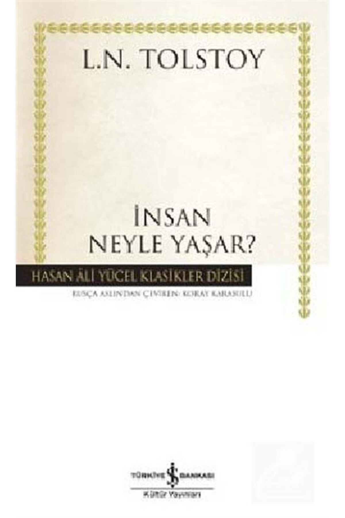 TÜRKİYE İŞ BANKASI KÜLTÜR YAYINLARI İnsan Neyle Yaşar (KARTON KAPAK)