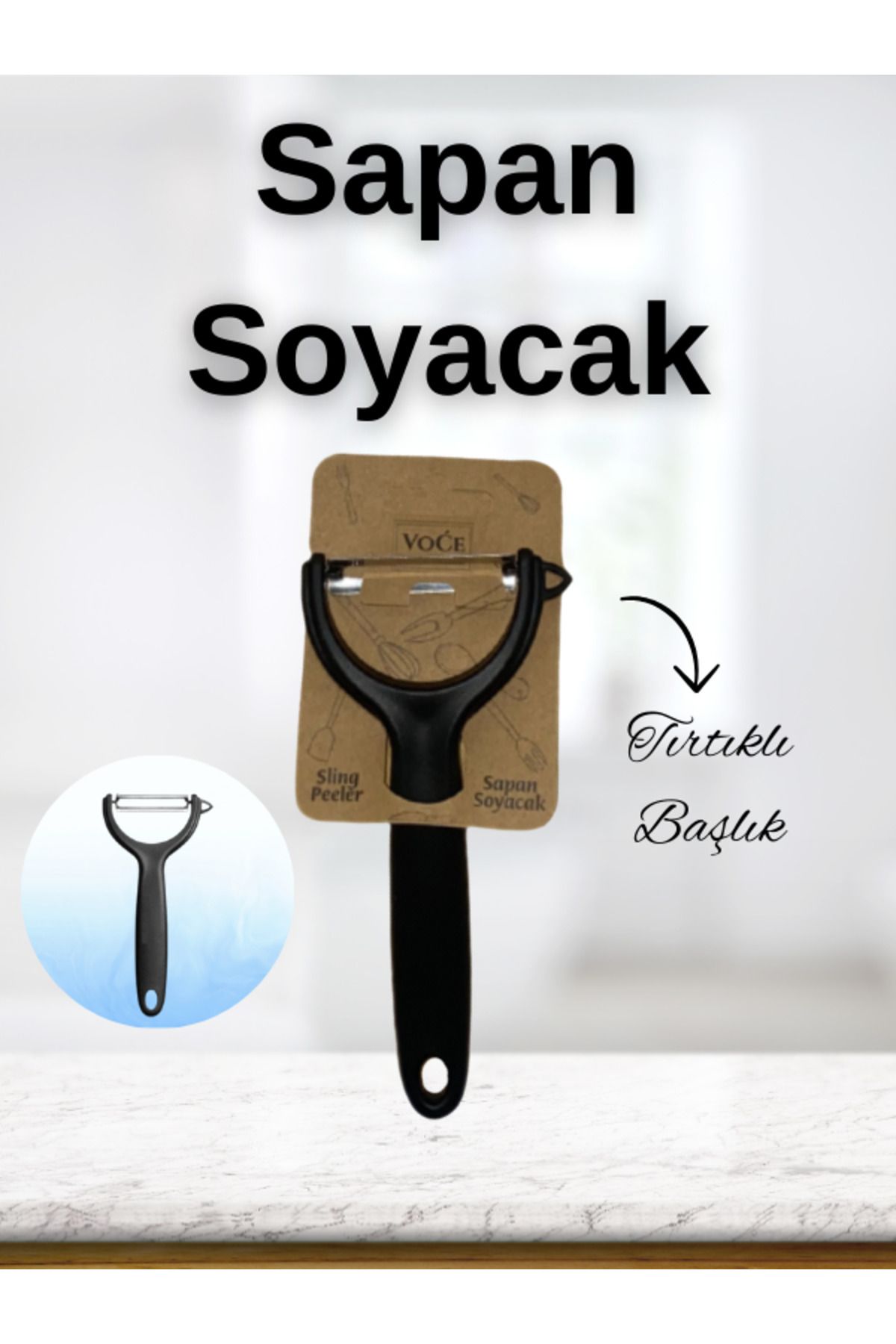 VoCe Sapan Tipi Soyacak – Ergonomik Ve Pratik Sebze Ve Meyve Soyucu