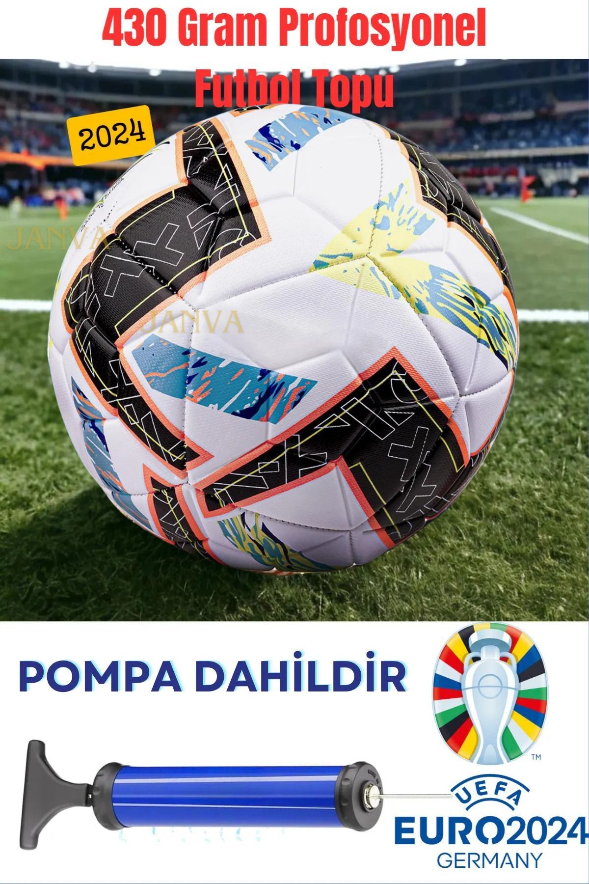 Janva Istanbul Temalı Şampiyonlar Ligi Topu 5 Numara Lazer Kesim 420 gram Kaliteli Futbol Topu Pompa