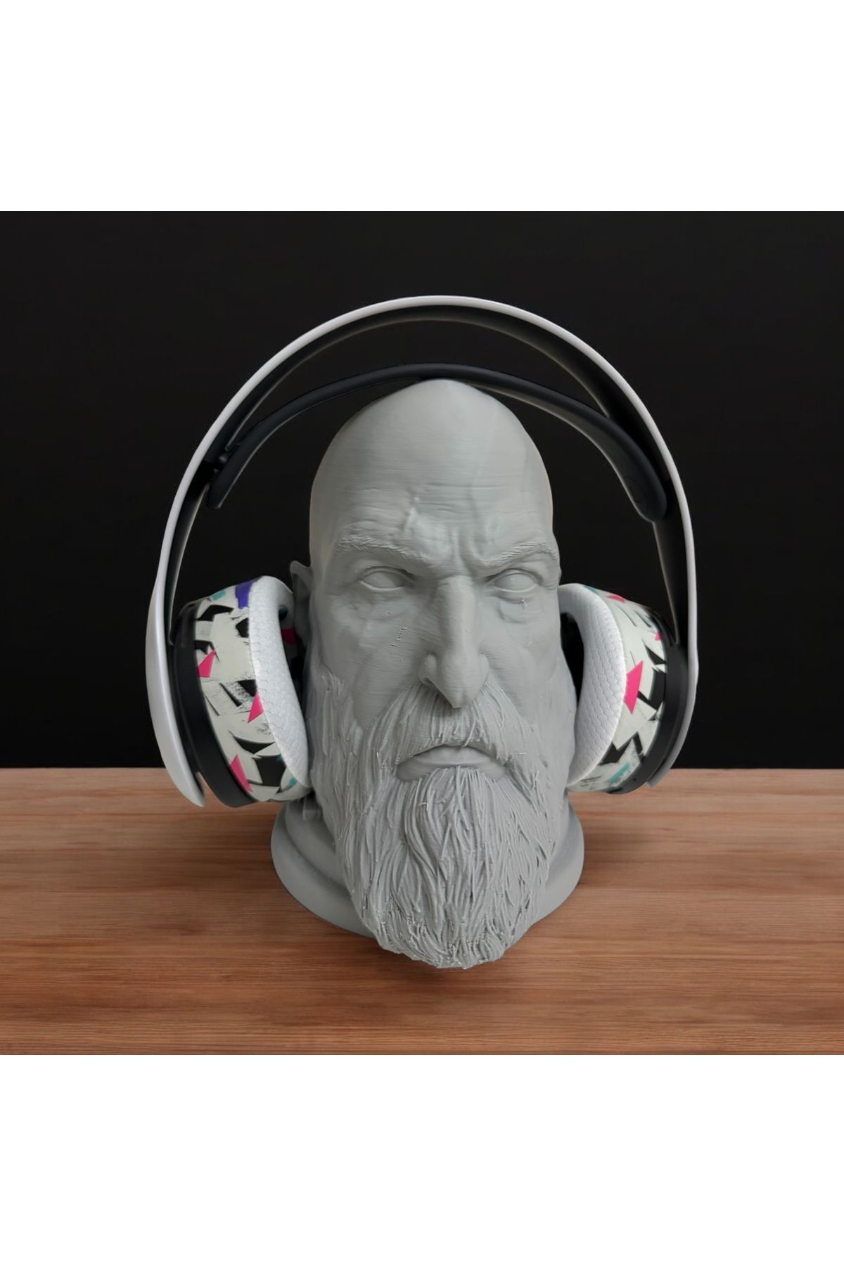 Home 3D Baskı - Kratos Kulaklık Standı - Dekoratif Figür