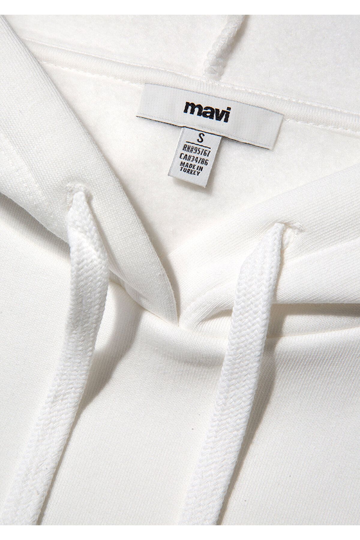 Mavi-Weißes Kapuzen-Sweatshirt mit Logo-Print 1600361-81964 7