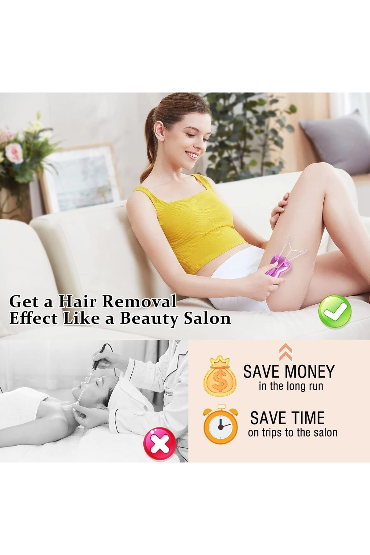 Arabest-Facial Threading Hair Removal for Women Electric Ladies Hair Remover,Automatic for Fine Hairs Body 7