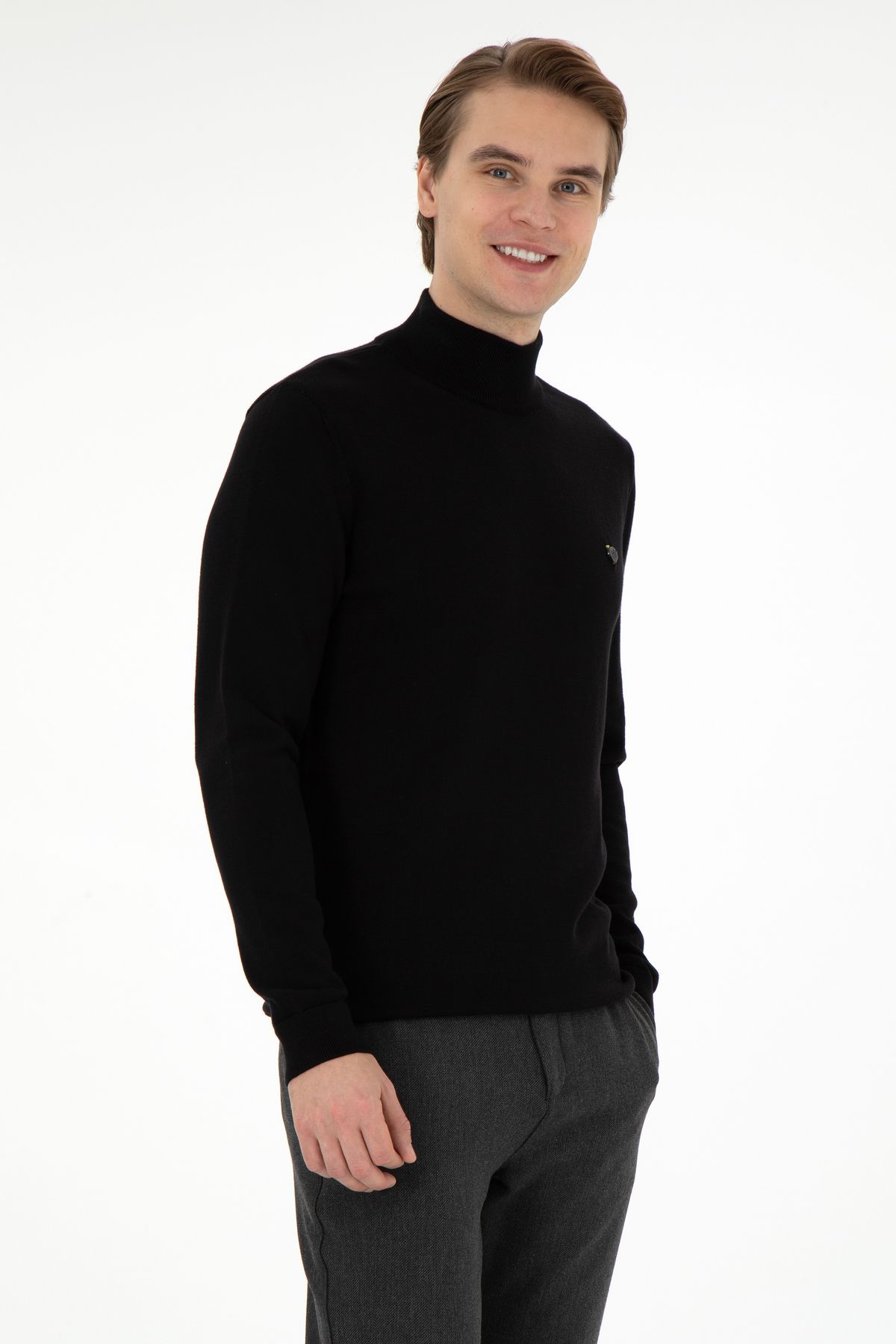 U.S. Polo Assn.-Men's Black Basic Sweater 50294771 -Vr046 1