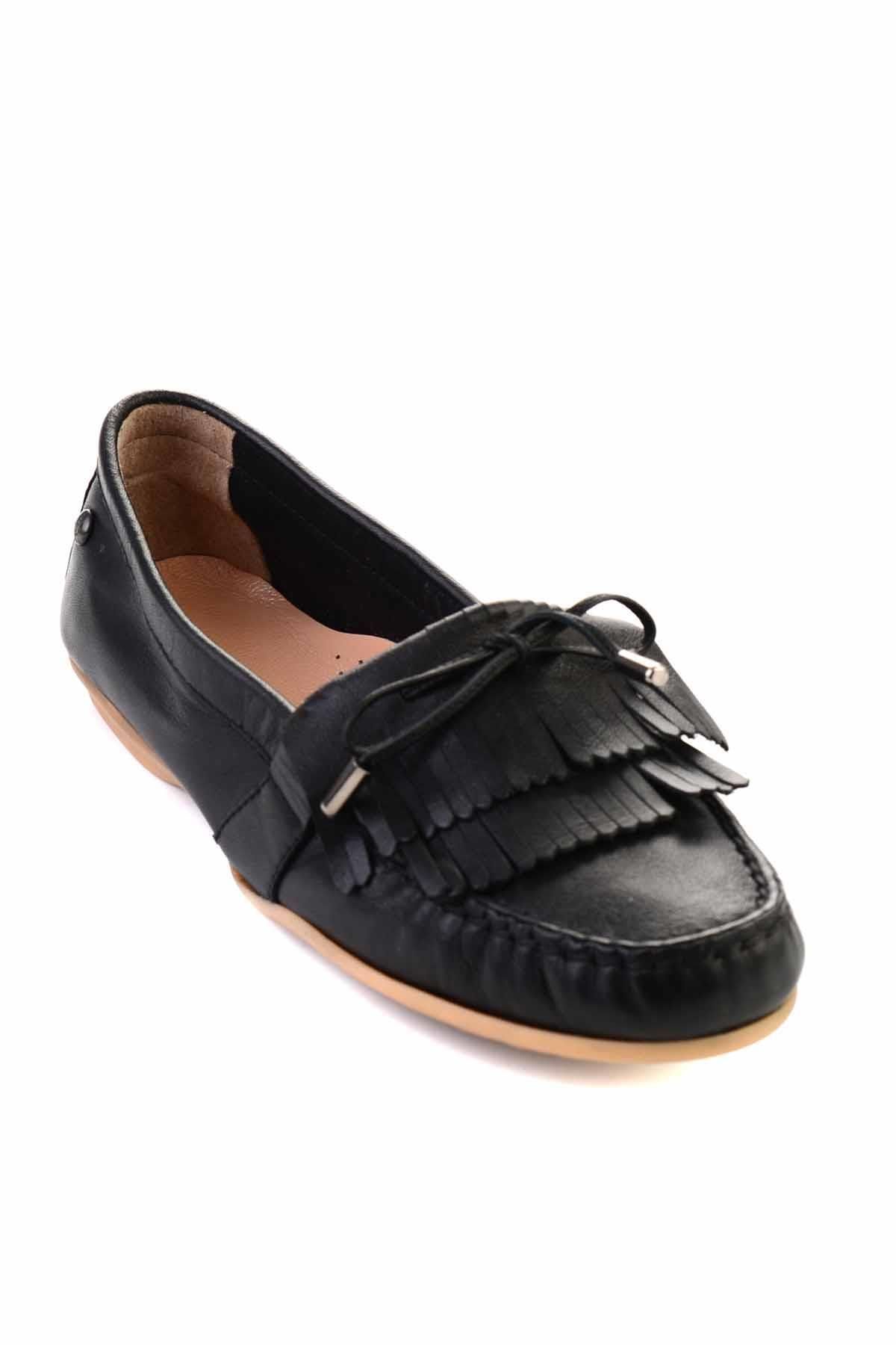 Hush Puppies-Negru Hakiki Deri Kadın Loafer Ayakkabı F0897172603 3