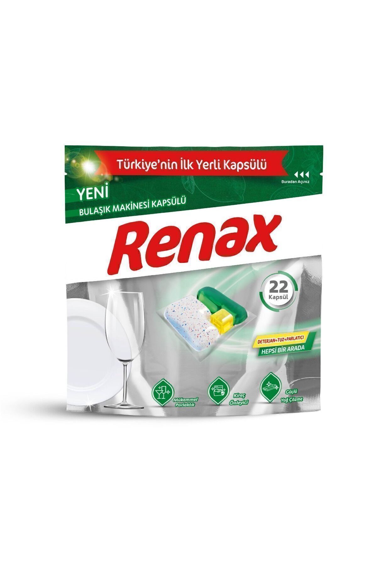 RENAX Bulaşık Makine Kapsülü 22'li