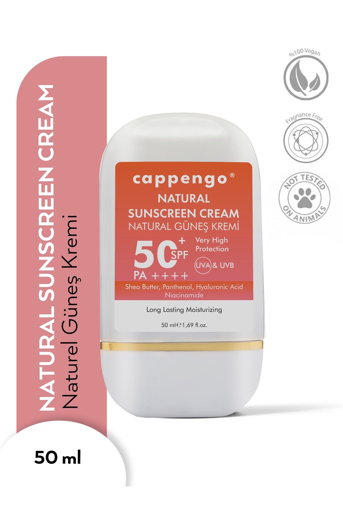 cappengo Natural Güneş Kremi 50 Spf 50 ml