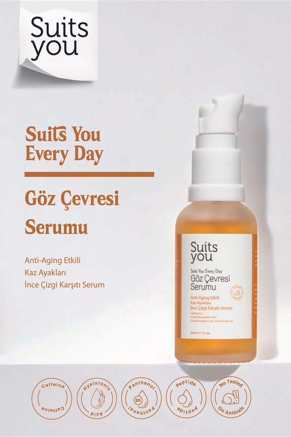 Suits you Göz Çevresi Serumu-Eye Contour Serum ( Koyu Halkalar, Morluk, Şişlik & Kaz Ayağı)