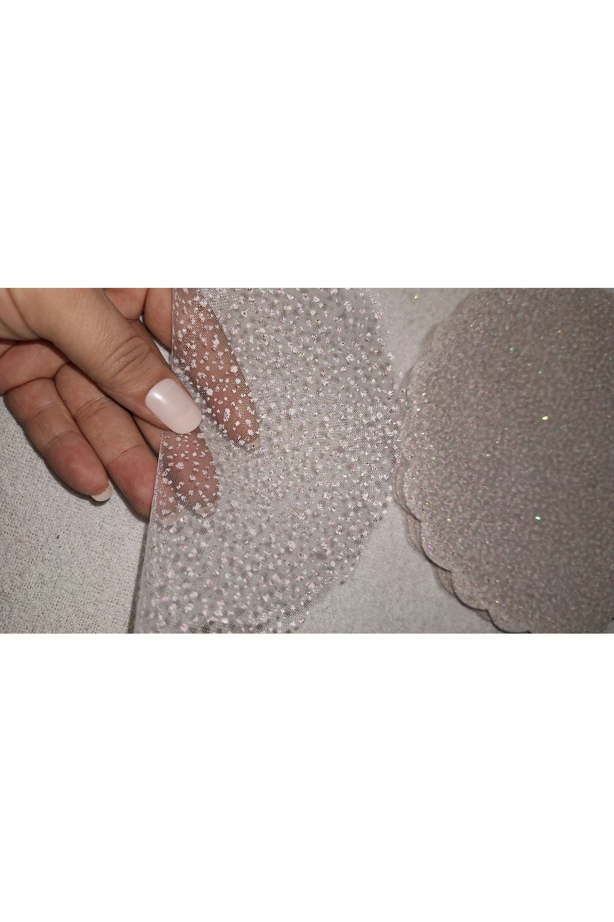 Uslu Çeyiz KARLI BEYAZ Tül  Süsleme Hediyelik Tül 100 Adet 17*17 CM