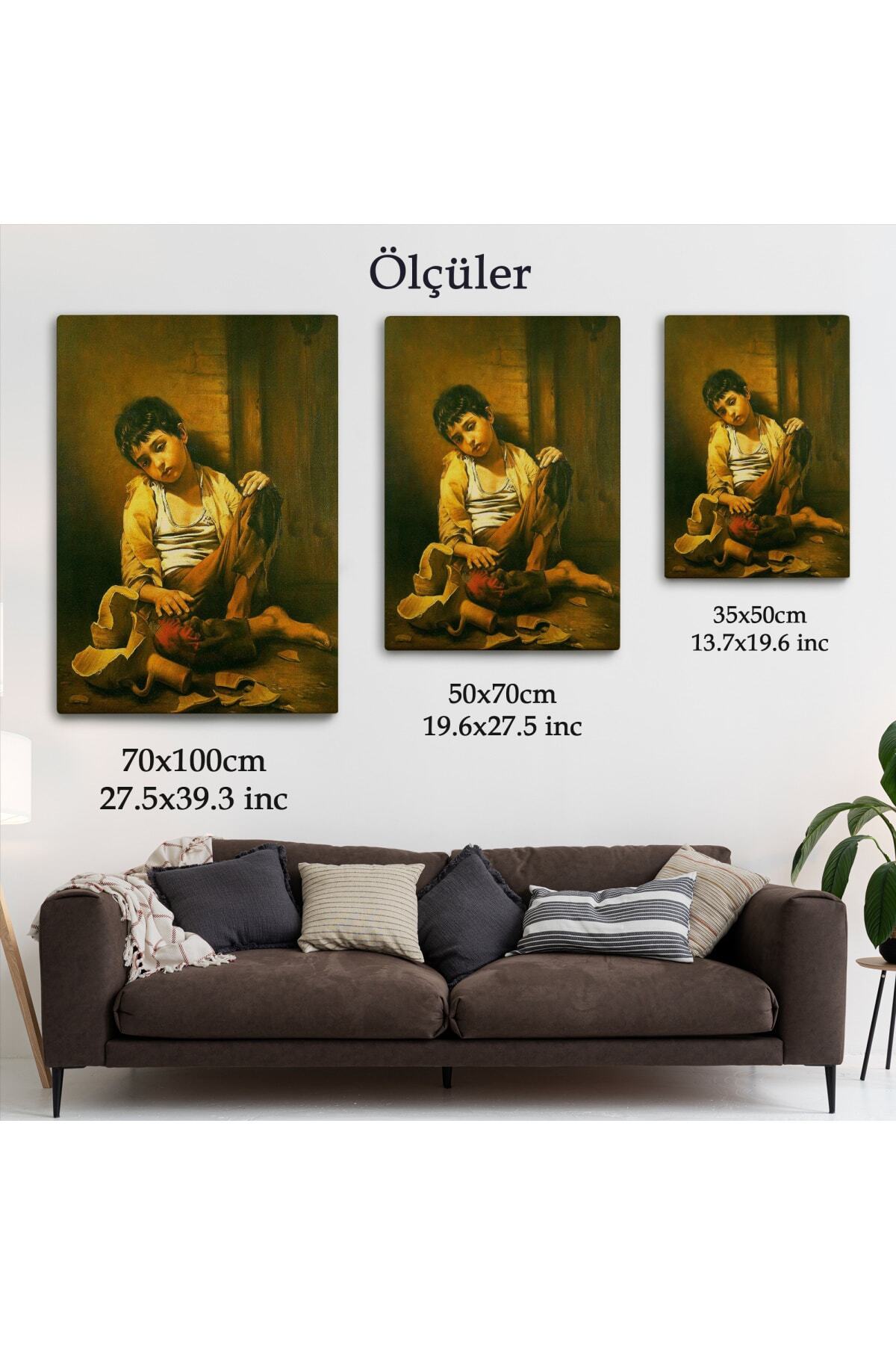 Iranlı Ressam Morteza Kartouzıan Garip Çocuk Eseri Duvar Tablosu görsel 5