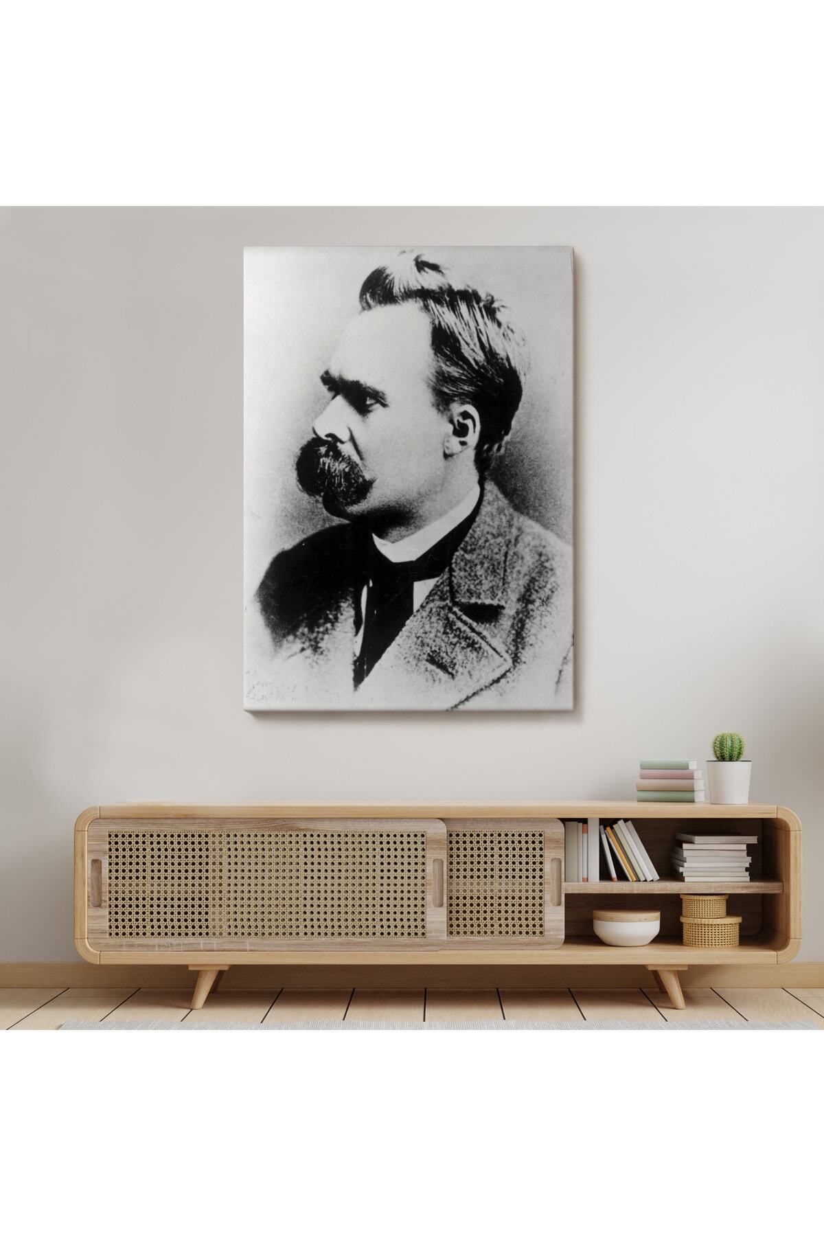 Friedrich Nietzsche Siyah Beyaz Dekoratif Kanvas Tablo görsel 7