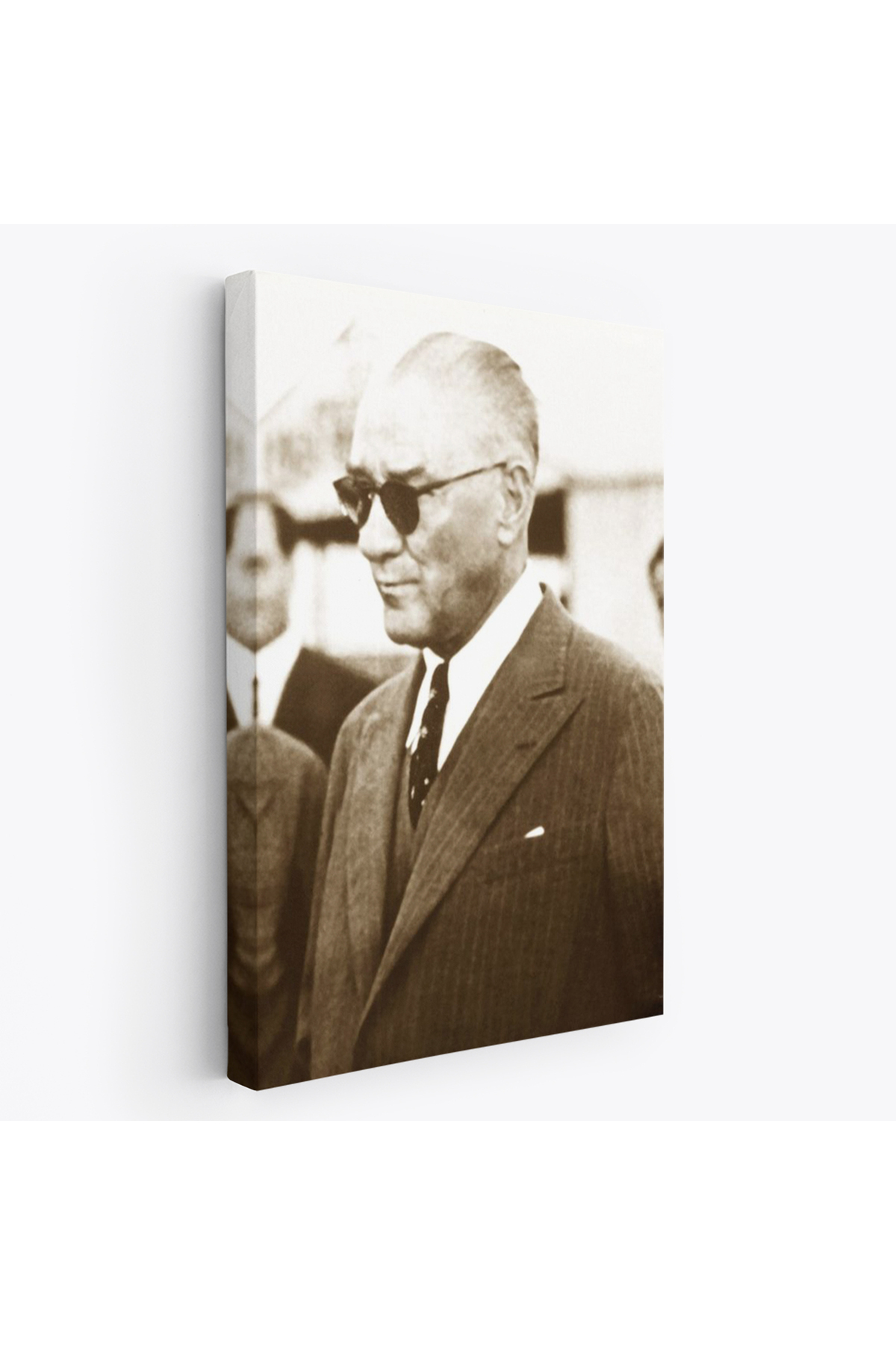 Atatürk Portre Tablosu Mustafa Kemal Atatürk Dikdörtgen Dekoratif Kanvas Tablo-7