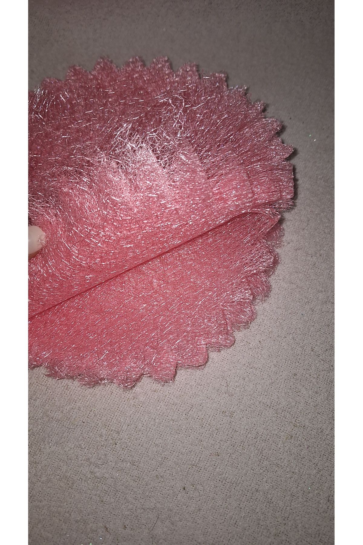 Uslu Çeyiz Pembe Ağ Tül 22cm Süsleme Hediyelik Tül 100 Adet