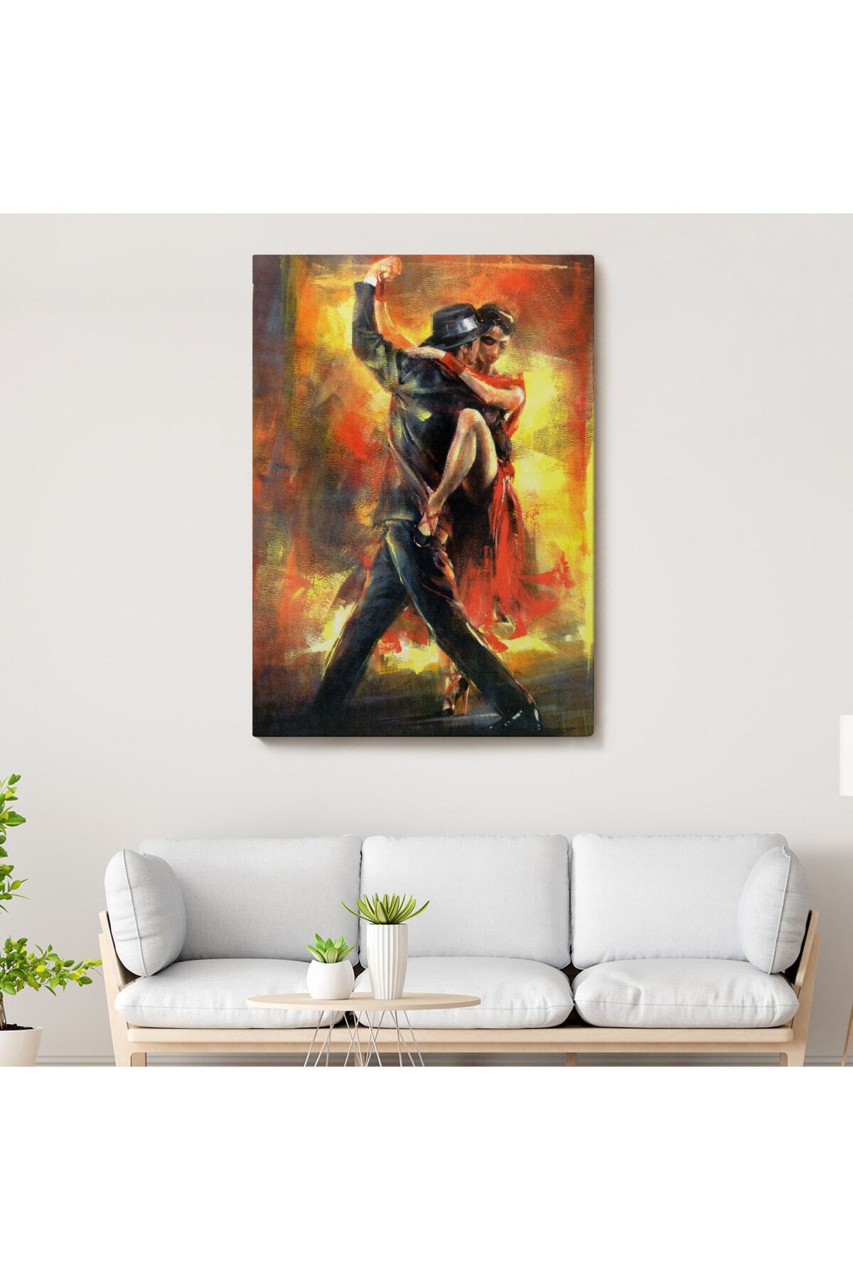 Tango Yapan Çift Kanvas Tablosu görsel 2