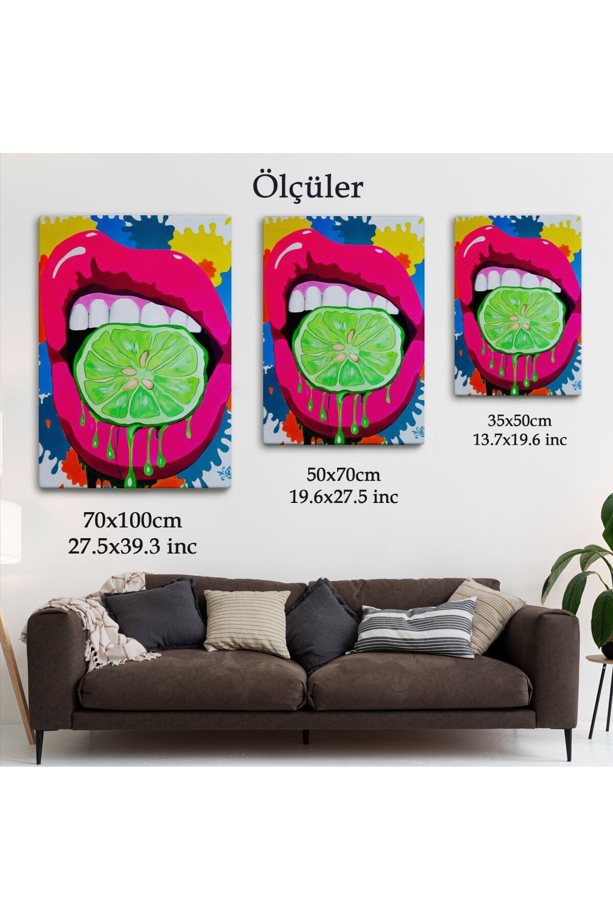 Pop Art, Sokak Sanatı Renkli Dekoratif Duvar Tablosu görsel 5